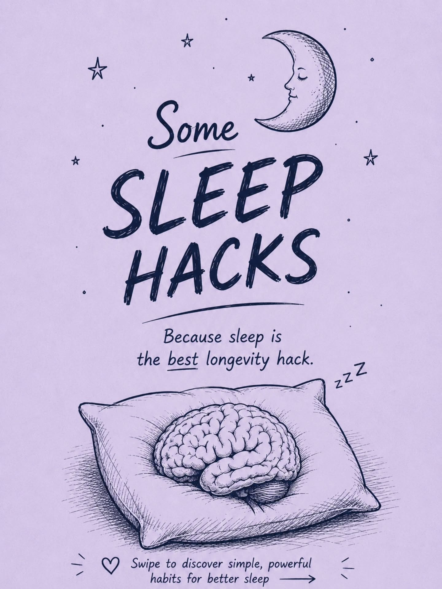 Sleep is the most underrated longevity intervention!
Sometimes the best sleep supplement is the person sleeping next to you
Your brain loves a challenge. Give it one before bed instead of another hour of scrolling.
The goal isn't to distract your brain. It's to gently slow it down.
Movement is medicine. Just experiment with when you exercise to find what helps you sleep best
Be careful when you take supplements and gummies/strips. Magnesium Glycinate has gotten pretty popular because ATP needs magnesium. Deep sleep loves glycine.
These are fascinating, but the science is still evolving!
One of the most common things we hear after HBOT: "I haven't slept this well in years.
Build a routine! #sleep #longevity
DM sleep! Be sure to share this with your family, friends and co-workers.