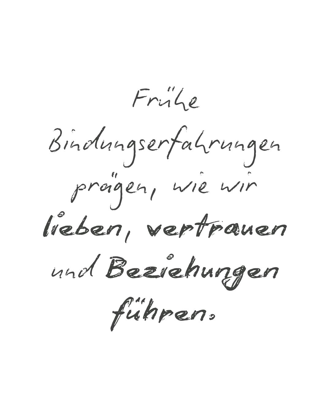 Unsere ersten Beziehungserfahrungen beeinflussen, wie wir als Erwachsene Nähe erleben, Konflikte lösen und Vertrauen aufbauen. Sie prägen unsere Erwartungen an Beziehungen und den Umgang mit Verletzlichkeit – oft, ohne dass uns das bewusst ist.
Das bedeutet jedoch nicht, dass diese Muster unveränderbar sind. In Therapie können frühe Bindungserfahrungen verstanden und ihre Auswirkungen auf heutige Beziehungen sichtbar gemacht werden. Dadurch entsteht die Möglichkeit, neue Erfahrungen zu machen und Beziehungen bewusster zu gestalten.
Unsere Vergangenheit erklärt vieles – sie muss aber nicht unsere Zukunft bestimmen.
#bindung #bindungsmuster #beziehung #paartherapie #psychotherapie #beziehungsarbeit #selbstreflexion #kommunikation #emotionalegesundheit #persönlichkeitsentwicklung #achtsamkeit #intimität #sexualtherapie #beziehungsdynamik