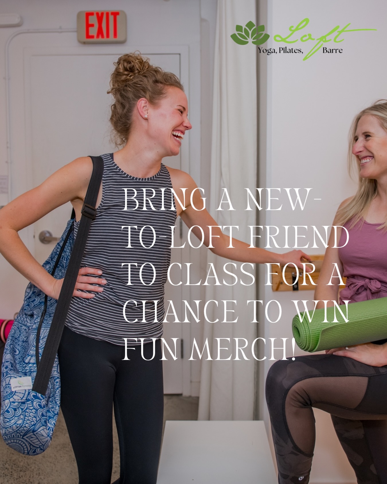 Did you know? If you have a friend to work out with you are 65% more likely to show up? And, having a buddy to sweat with is just more fun! You stop showing up because you HAVE TO work out and you start showing up for the friends you GET TO move with and spend time with! Bring a new-to-Loft friend with you to class and enter a drawing for fun Loft merch! Happy Christmas in July! 🌺🌺🌺