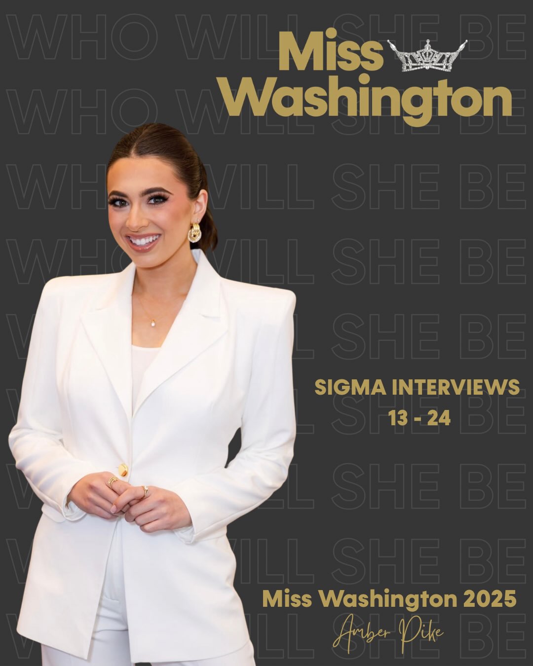 The Sigma contestants have officially completed their private interview with our esteemed panel of judges!🤍✨
Tonight they take the stage in the first night of preliminary competition! Can’t make it in person? Livestream available through the link in our bio!!
#MissWashington #MissWA #MissWA2026 #MissWashington2026 #MissAmericaWA