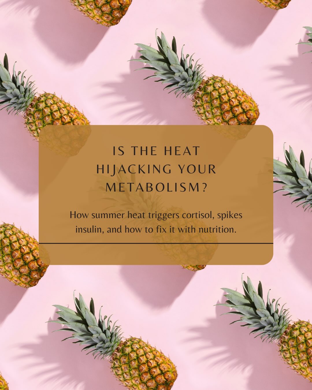 Is the heat hijacking your metabolism? ☀️Extreme physical heat is a systemic stressor. When your body works overtime to stay cool, your cortisol rises, and your body can start to break down its own muscle and struggle to manage blood sugar.
This often leads to profound fatigue, intense sugar cravings, and poor recovery.
Swipe ➡️ to learn the 3 high-impact dietary shifts you need to fix the metabolic stress loop. 🧘♀️🥒
#nutrition #centralparkpilates #nycfitness