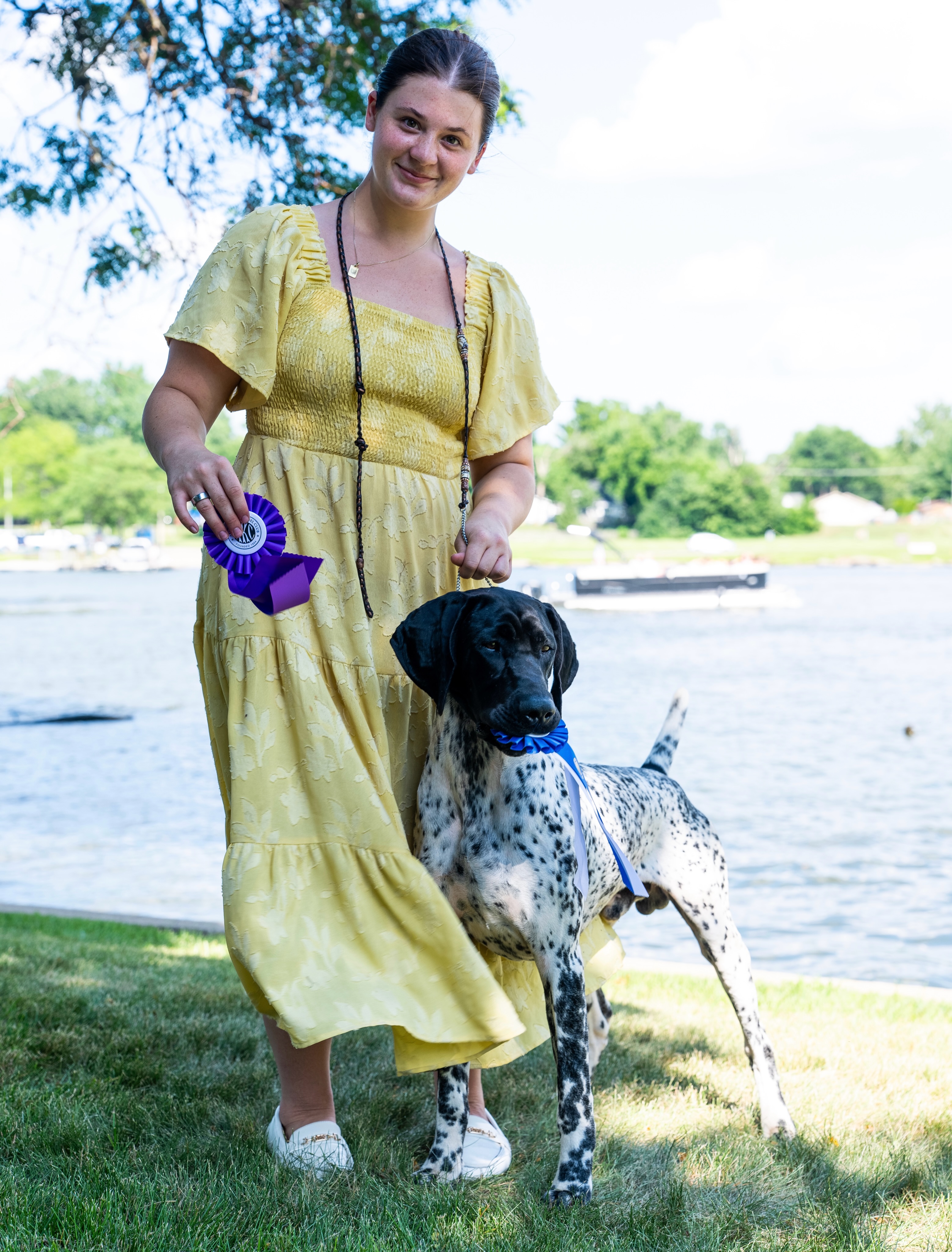 Our handsome youngster Jones won back-to-back Specialty majors in Belvidere at the Fort Dearborn GSP Specialties by going Winners Dog yesterday and Best of Winners today for a 5-point major. Handled by Maddie 🖤 Thank you to the judges for appreciating him!
Lir x Farrah, bred by Sandy Macks.
#legacyk #gsp #gspsofinstagram #gspoftheday #birddogoftheday
