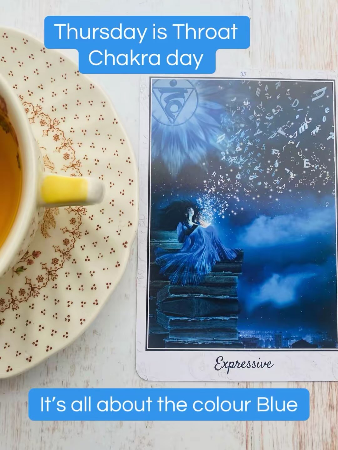Thursday is Throat Chakra day. Incorporate the colour blue into your day to nourish your Throat Chakra.
#throatchakra