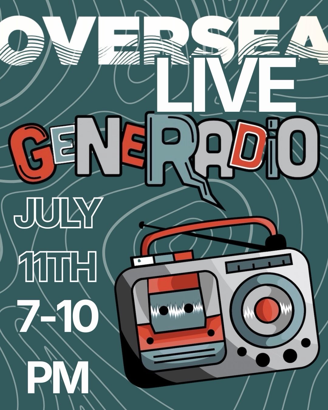 Looking for live music this Saturday? Check out @generadio at Oversea!
Cool down and vibe out tomorrow at 7 pm!
FREE ENTRY
🗓 Friday, July 11th
📍 9315 Snowden River Pkwy Suite J, Columbia, MD
🕗 7-10 pm