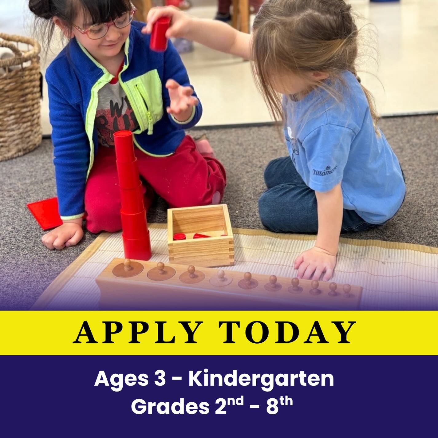 What if your child’s school experience wasn’t just about preparing them for the next grade...
What if it prepared them for life?
At Harbor Montessori School, our students learn to:
• Think independently
• Care for themselves and their community
• Build confidence through meaningful work
• Develop a lifelong love of learning
• Grow academically, socially, and emotionally
If you’ve been wondering whether Montessori might be the right fit for your family, we’d love to invite you in. Come tour our campus and experience the difference for yourself!
Apply today! Ages 3-Kindergarten and Grades 2nd-8th for the 2026-2027 school year!