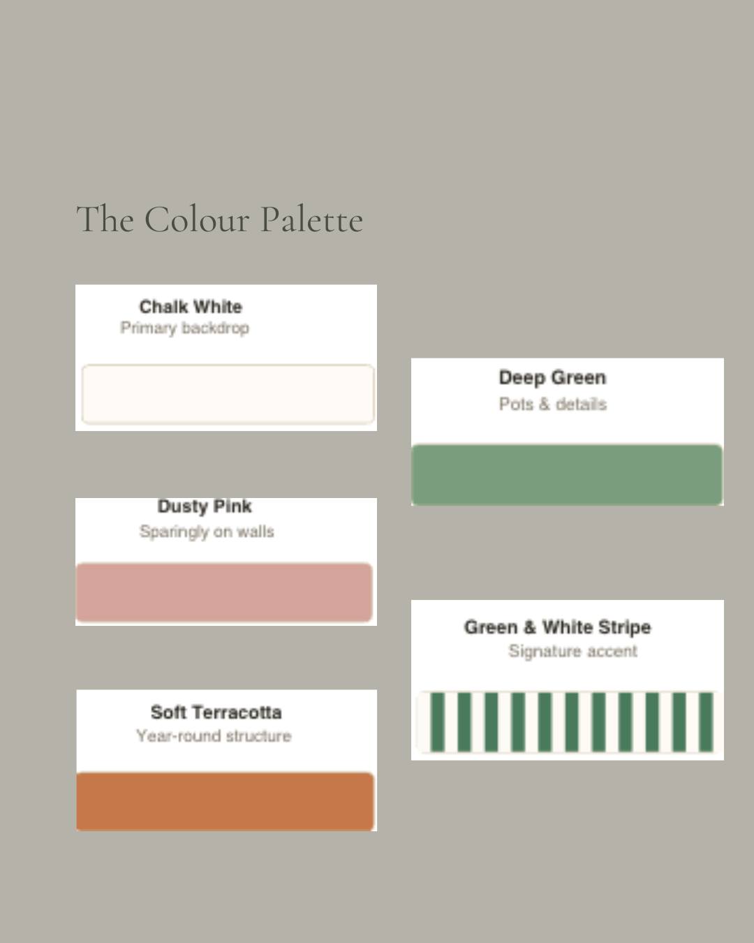 The White House Formula — how the palette came together
Every palette starts the same way for me — not with plants, but with a feeling. Decades working alongside architects and interior designers, courses in interior design, a home featured in Inside Out Magazine — none of it was ever just about construction. It was learning to read a space the way a stylist does: what texture does, what patina does, what happens when you leave something a little worn instead of perfect.
The White House Formula grew out of that. White render and cream gravel, aged terracotta against sun-warmed ochre tones, restrained planting repeated rather than collected. Not a construction outcome — a styled one. The garden as an extension of the room you walk out from.
Free printable — link in bio. If you want that eye brought to your own space, that's what a garden consultation is for.
#gardendesign #whitehousegarden #plantmadewa #interiorexterior #outdoorstyling #ochre #perthgardens #freeprintable