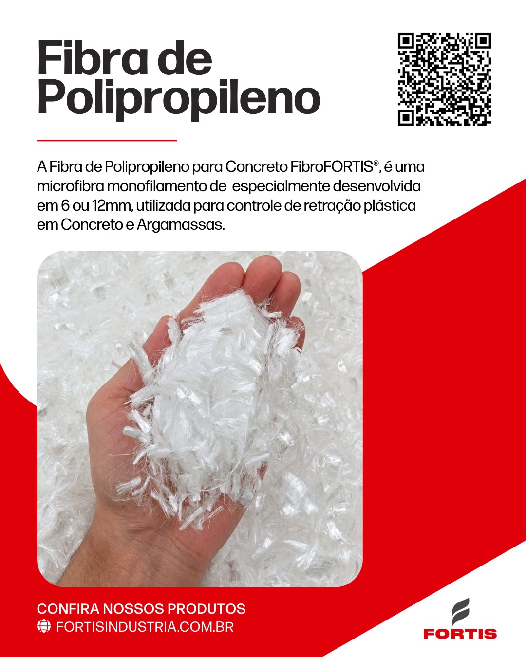 🚀 Fibra de Polipropileno FibroFORTIS®
A Fibra de Polipropileno para Concreto FibroFORTIS®, é uma microfibra monofilamento de especialmente desenvolvida em 6 ou 12mm, utilizada para controle de retração plástica em Concreto e Argamassas.
Consulte nosso departamento técnico e saiba qual a melhor solução para o reforço do seu concreto.
🌐 Sabia mais sobre a Fibra de Polipropileno para Concreto FibroFORTIS: https://lnkd.in/dJ_UHXfC
Juntos somos mais Fortis! 💪🏼
📞+55 19 2042-4101 ✉️ contato@fortisindustria.com.br
#Fibras #Concreto #ConstrucaoCivil #Obras #Engenharia