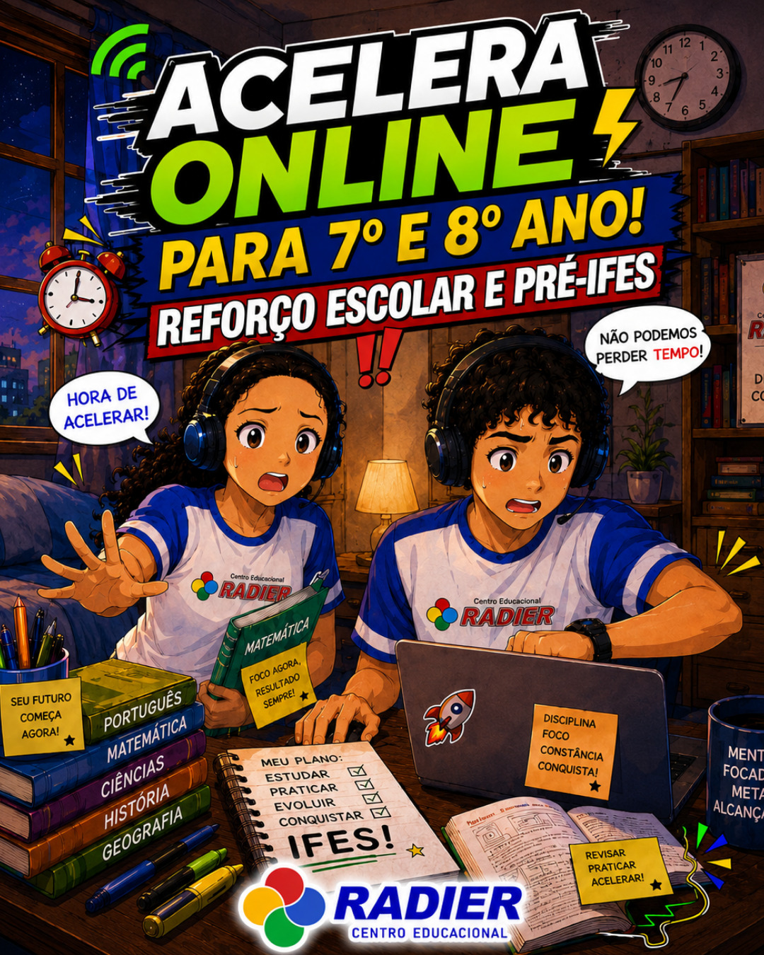 ⏳ Quem deixa para estudar só no final do ano geralmente descobre tarde demais que precisava ter começado antes.
🚀 O Acelera Online foi criado para os alunos do 7º e 8º ano que querem fortalecer a base escolar AGORA, sem esperar as dificuldades acumularem.
📚 Nosso curso atua como um REFORÇO ESCOLAR, ajudando a melhorar o desempenho em Matemática e Português, mas também em Ciências, História e Geografia.
🎯 E tem mais: enquanto reforça os conteúdos da escola, o estudante já começa a ter contato com a preparação para o IFES, chegando ao 9º ano muito mais confiante e competitivo.
Não espere chegar novembro para correr atrás do prejuízo.
✅ Reforce a aprendizagem.
✅ Melhore as notas.
✅ Ganhe confiança.
✅ Inicie sua Preparação para a prova do IFES
O melhor momento para começar não é no final do ano. É agora!
📲 Entre em contato e garanta sua vaga no Acelera Online.
#ReforcoEscolar #AceleraOnline #Estudos #IFES #Educacao