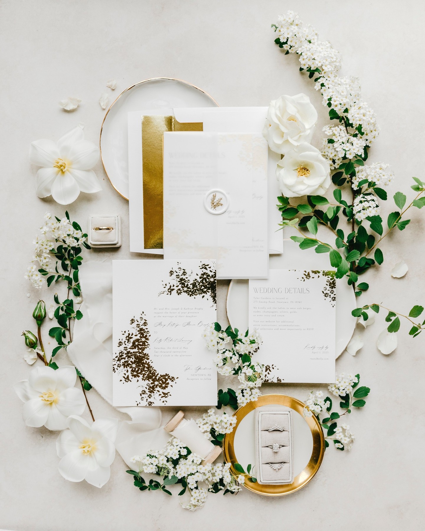 The flat lay is more than a pretty photo. It’s the opening chapter of the story, capturing the textures, colors, heirlooms, paper goods, florals, and thoughtful details that set the tone for everything that follows.
The little things deserve their moment, too.
Wedding featured in @modluxweddingsphl
Event design & Management @musaweddings
Photography @emilywrenphoto
Videography and Live Music @@bachelorboysband
Florist @freshdesignsflorist
Hair and Makeup @@airhairandmakeup
DJ @onitproductionsofficial
Catering @sagecatering_philly
Dance Floor Wrap @gotoshout
Officiant @journeysoftheheart
Custom Signage & Rentals @thecollectionbymusa @musaweddings
Rentals @visionfurniturephl & @newtownpartyrental
Cake @amyscreativecakes
Venue @tylergardenweddings @openaireaffairs
Transportation @kinglimousine
Vintage Getaway Car @firstclassluxurylimos