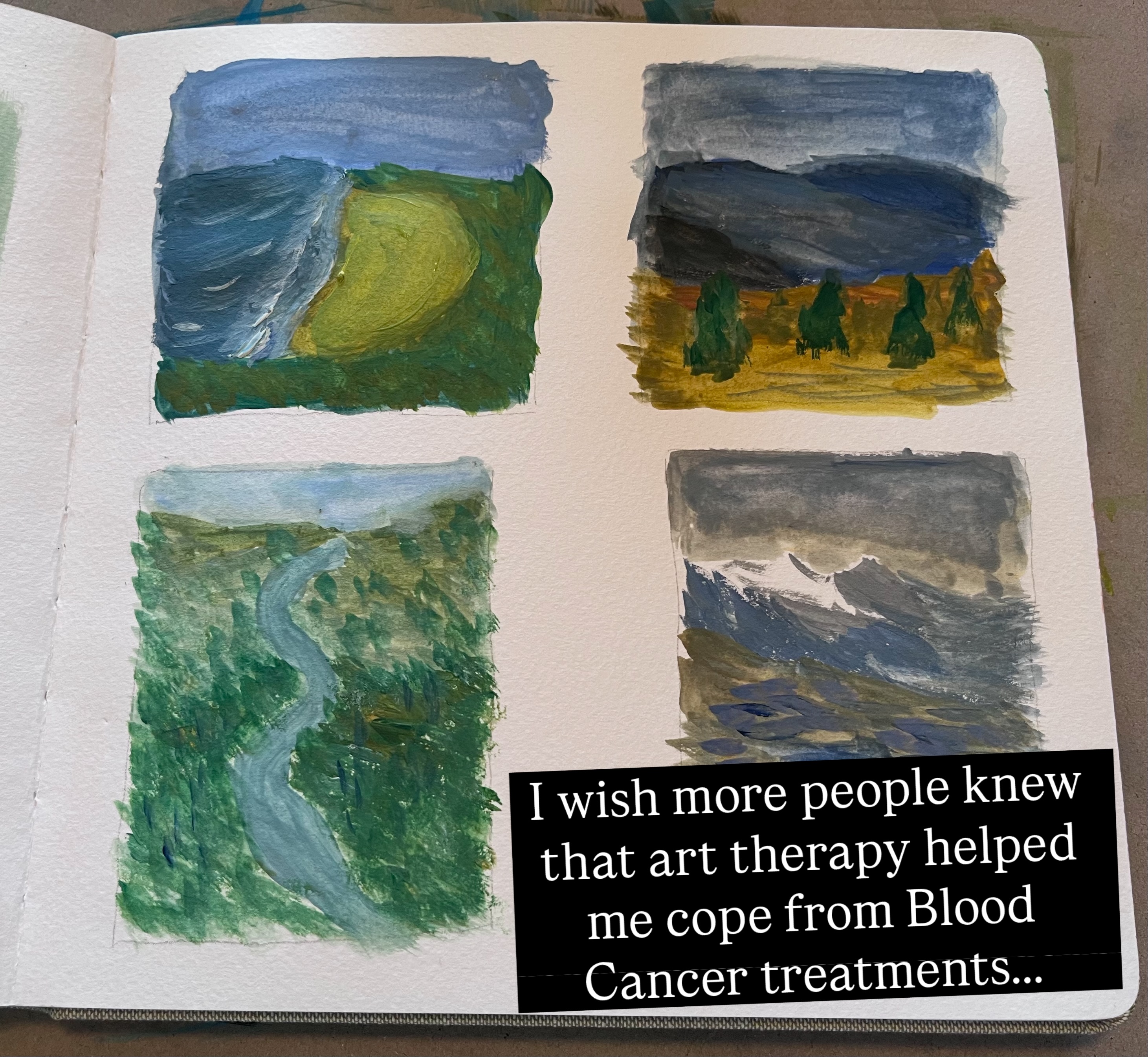 I wish the healthcare system was better for those who need it the most. I wish it was better for those who are fighting cancer. We shouldn’t have to do so much to make sure we can cope from the treatments.
I’m thankful for the resources that I have found, including @bloodcancerunited. They helped me not feel alone. They gave me to the tools to advocate for myself. They gave me to tools to help my mental health during treatments, recovery, and years after.
As thankful as I am for all that I found through them, I still demand that areas, like @christushealth, give more recognition on how valuable mental healthcare is for cancer survival and thriving after chemo and radiation therapy is over.
When I couldn’t find the words, when I continue to struggle even though my scans are clear, I still need therapeutic art to move forward. I was already creative before my lymphoma diagnosis in 2022, but I found how visual art and poetry helped me get through and thrive long after treatments ended in 2023.
My fellow cancer survivors deserve to get a well rounded support. Especially young adults. Because we’re forever changed, physically and mentally. We need that care. We need medical professionals who understand how to provide mental health care and understand the changes that are happening for women.
My poetry books DIVE WITHIN and PONDERING REFLECTIONS feature only a slice of everything I’ve dealt with. But if my books and my words can make a difference, I’ll keep doing it for the rest of my life. Just like I’ll never stop making visual art, no matter how it turns out. I’m thankful for everything @katie_moody has shared to inspire me to make more art, including with new materials, like gouache. We deserve the encouragement to keep creating. #IDONTMIND @idontmind #MentalHealth #LymphomaSurvivor
