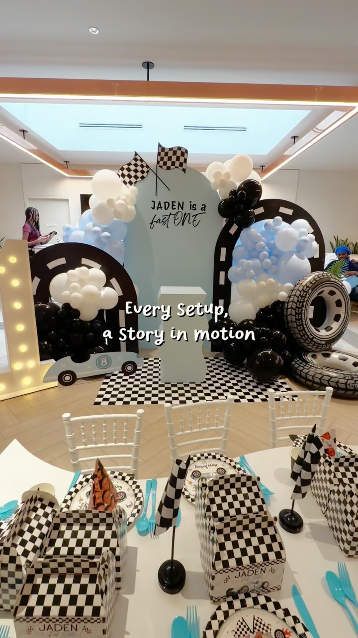 Every setup, a story in motion. 📸
Thoughtfully designed. Beautifully styled. Created for the moments that matter most.
Celebrating Jaden’s Fast One with a setup inspired by speed, adventure, and the sweetest milestone of all. 🏁🩵
Thank you for trusting Emgo Play to be part of another unforgettable celebration.
#EmgoPlay #FastOne #FirstBirthday #LuxuryKidsEvents #TorontoEvents SoftPlayToronto RaceCarParty GTAParents