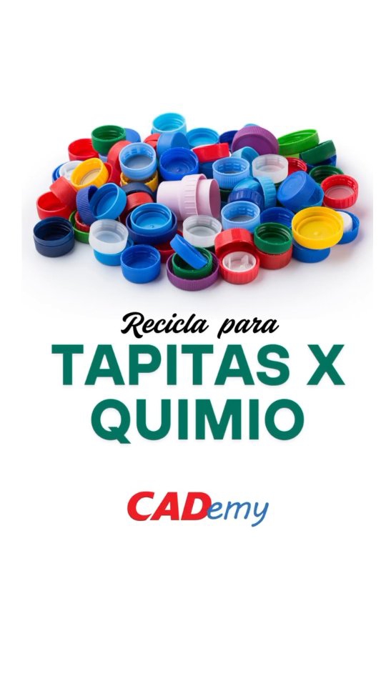 💙 **Tapitas por Quimio**
En **CADemy** somos **centro de acopio** de tapitas plásticas.
Estaremos recibiendo donaciones **hasta el 17 de julio**. Cada tapita cuenta y contribuye a apoyar esta hermosa causa.
¡Súmate y ayúdanos a transformar pequeños gestos en grandes acciones!