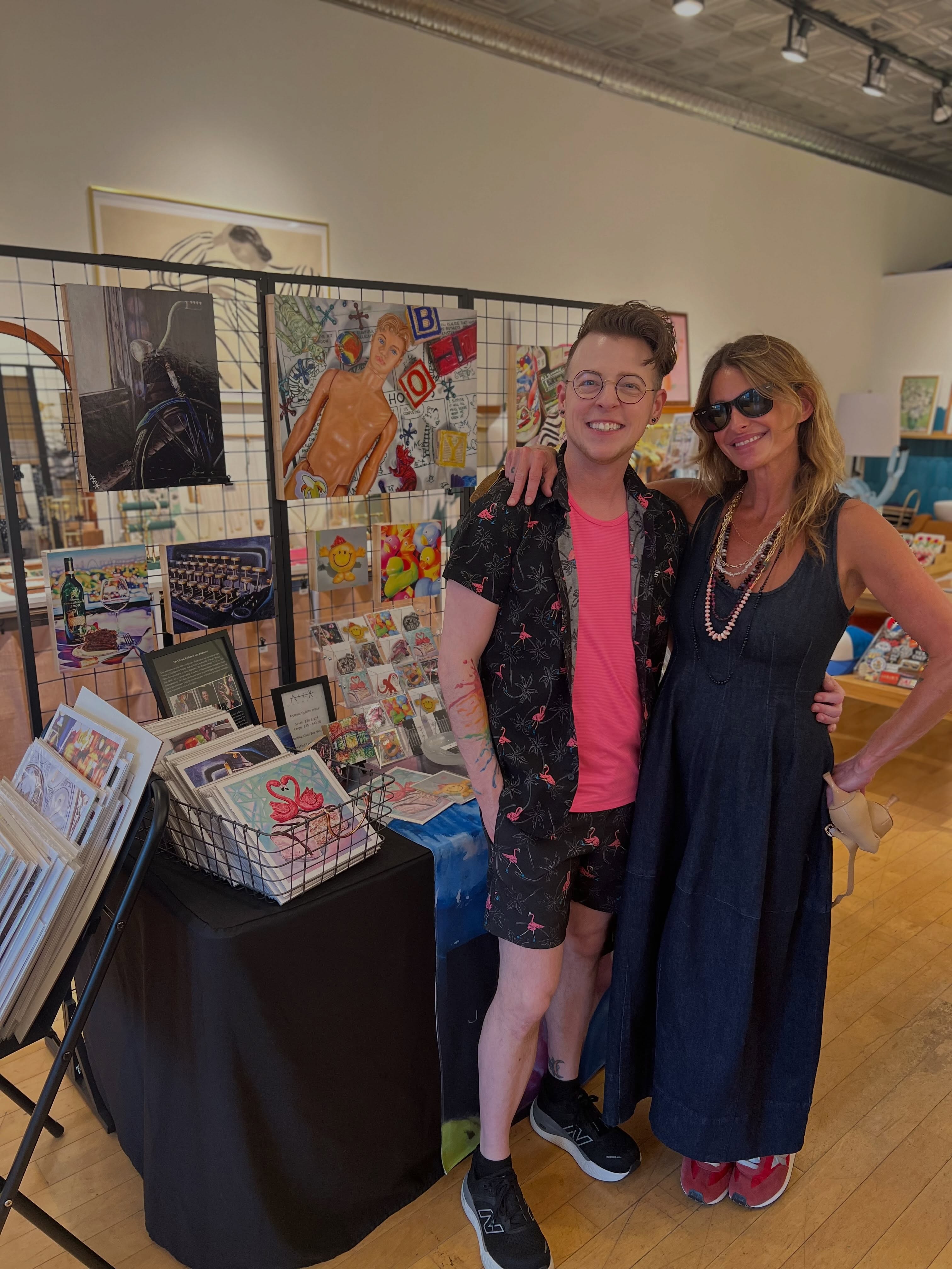 Thanks to everyone who came out to support all of the artists during Let Them Eat Art on Friday night! Thank you to @corriedawnstyle of @goldieshairwardrobe for hosting me again! I was so thankful to be inside, dry, with air conditioning before the rain rolled in and cut the event short. SPECIAL THANKS to Tracey Morgan & the entire Maplewood team for making this event possible every year! Canāt wait to do it again next year. :)