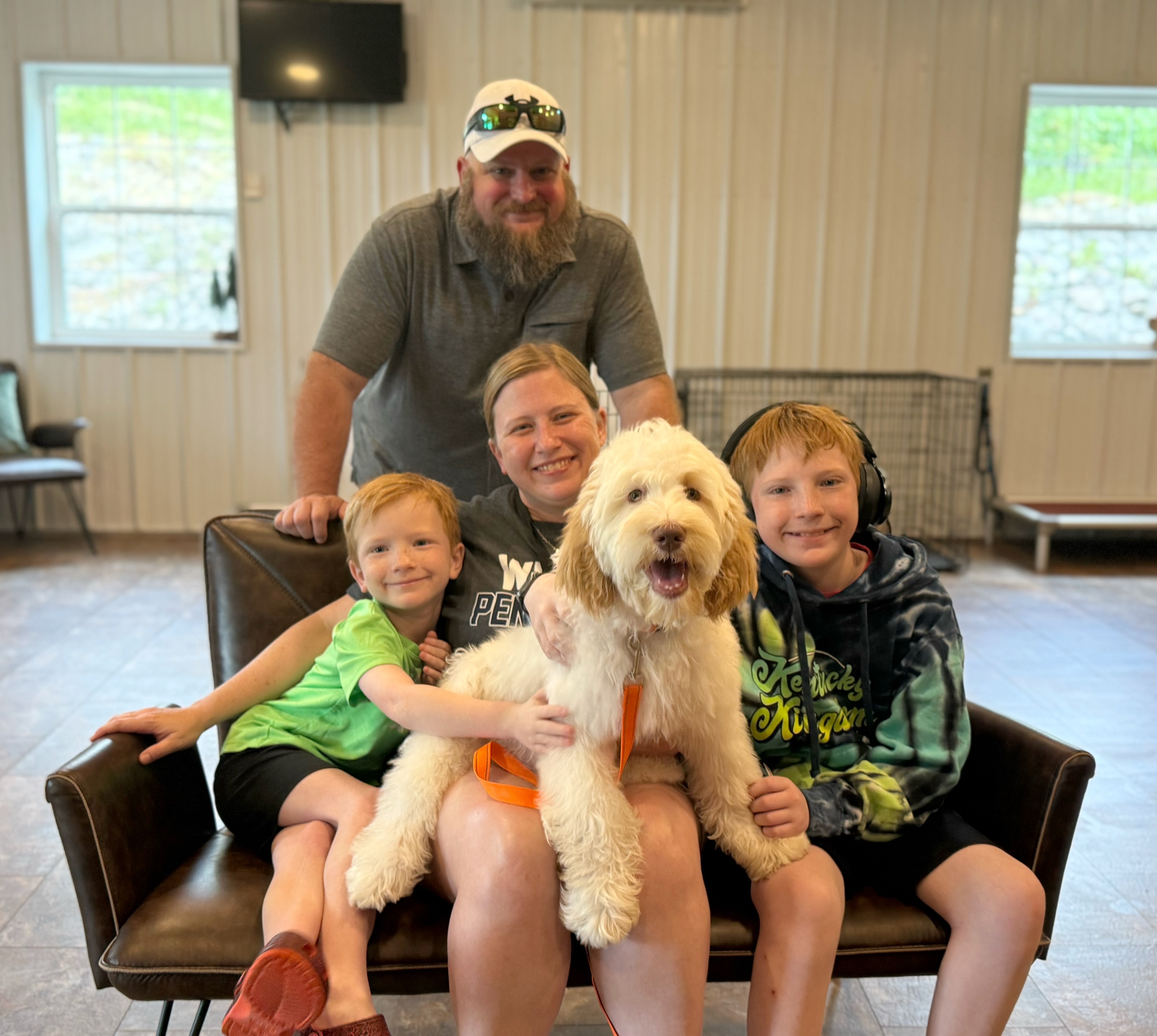 Finn has been adopted! 🤍 This sweet family came by to meet Finn and it didn’t take long to realize he was the perfect fit. He settled right into their family so naturally—it truly felt like he was always meant to be theirs. Wishing Finn and his wonderful new family a lifetime of love, adventures, and happy memories together! #fureverfamily #deercreeklabradoodles #doodlepuppy #doodlesofinstagram #puppiesofinstagram