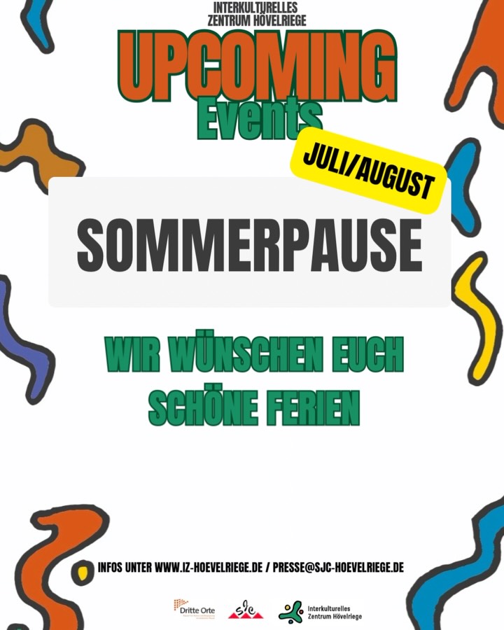 ☀️ Sommerpause im Interkulturellen Zentrum! 🌼
Wir wünschen euch allen eine wunderschöne Sommerzeit! 💛🌿
🌸 Der Bambini-Treff (0–24 Monate) findet auch während der Sommerpause statt.
🧶 Das Strickcafé trifft sich am 14. August.
📅 Alle weiteren Termine, die ab August wieder starten, geben wir zeitnah bekannt.
Genießt den Sommer – wir freuen uns auf ein Wiedersehen! ☀️😊
#Sommerpause #InterkulturellesZentrum #Gemeinsam #BambiniTreff #Strickcafé Familie Begegnung Sommer WirFreuenUnsAufEuch 🌻