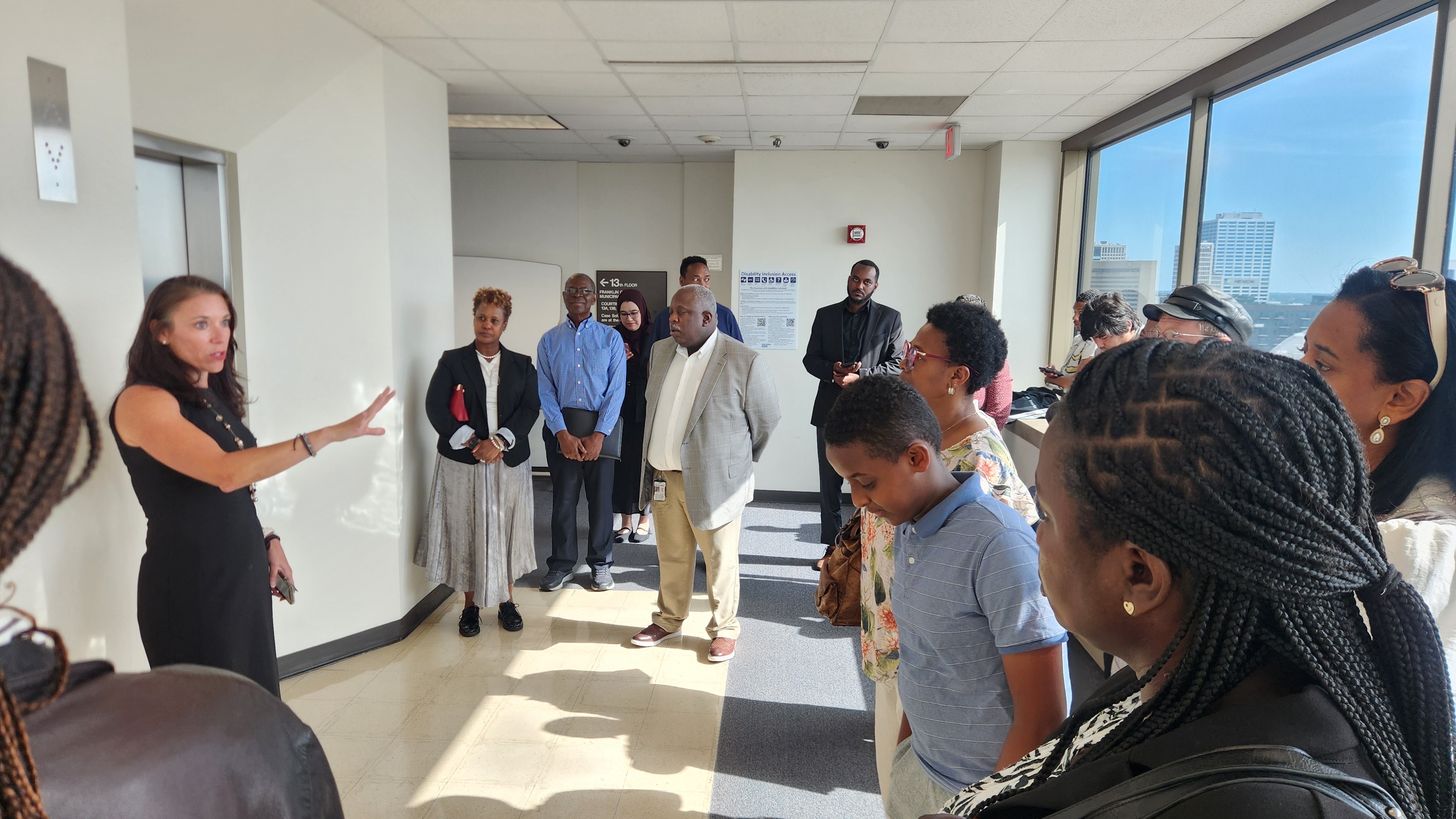 The New American Leadership Academy's 2026 cohort had a unique opportunity to step inside the Franklin County Municipal and Common Pleas Courts this week and gained a firsthand look at the justice system in action.
They were graciously hosted by Judge Jessica G. D’Varga, Franklin County Municipal Court, and Judge Sheryl K. Munson, Franklin County Common Pleas Court.
The NALA fellows explored the courtroom environment, learned about the roles and responsibilities of the judiciary, and engaged in meaningful conversations about leadership, public service and the importance of an accessible and fair justice system.
The Director of the Department of Neighborhoods, Kym Douglas, joined the tour and said, “The experience provided valuable insight and highlighted the connections between strong leadership and service to the community.”
#Learning #Justice #Neighborly
