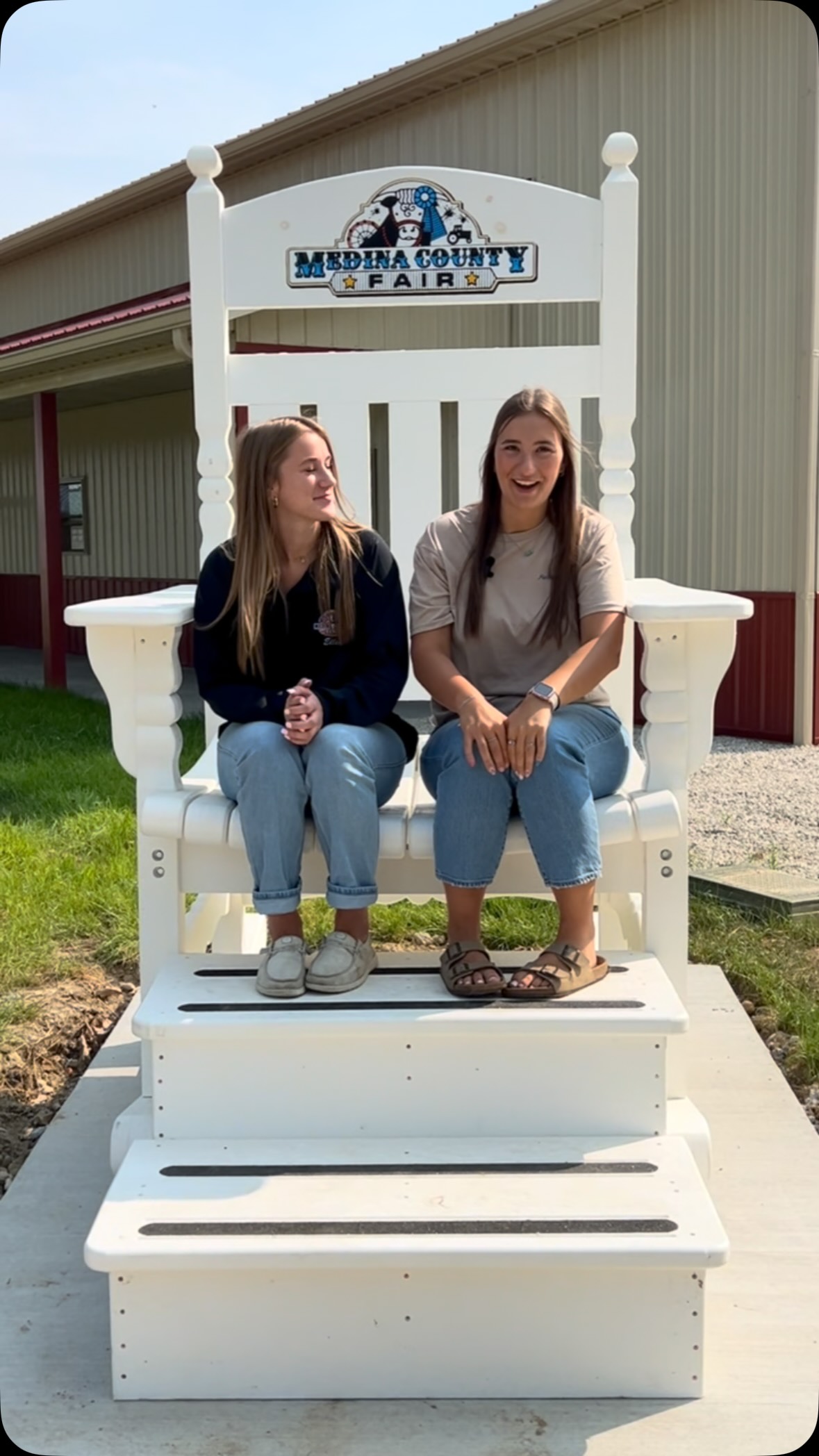 Think you’ve found the biggest attraction at the fair?
Wait until you see our NEW 10ft. Rocking Chair!
Gather your friends and family, snap a fun photo, and share your fair adventures with us! 🎡