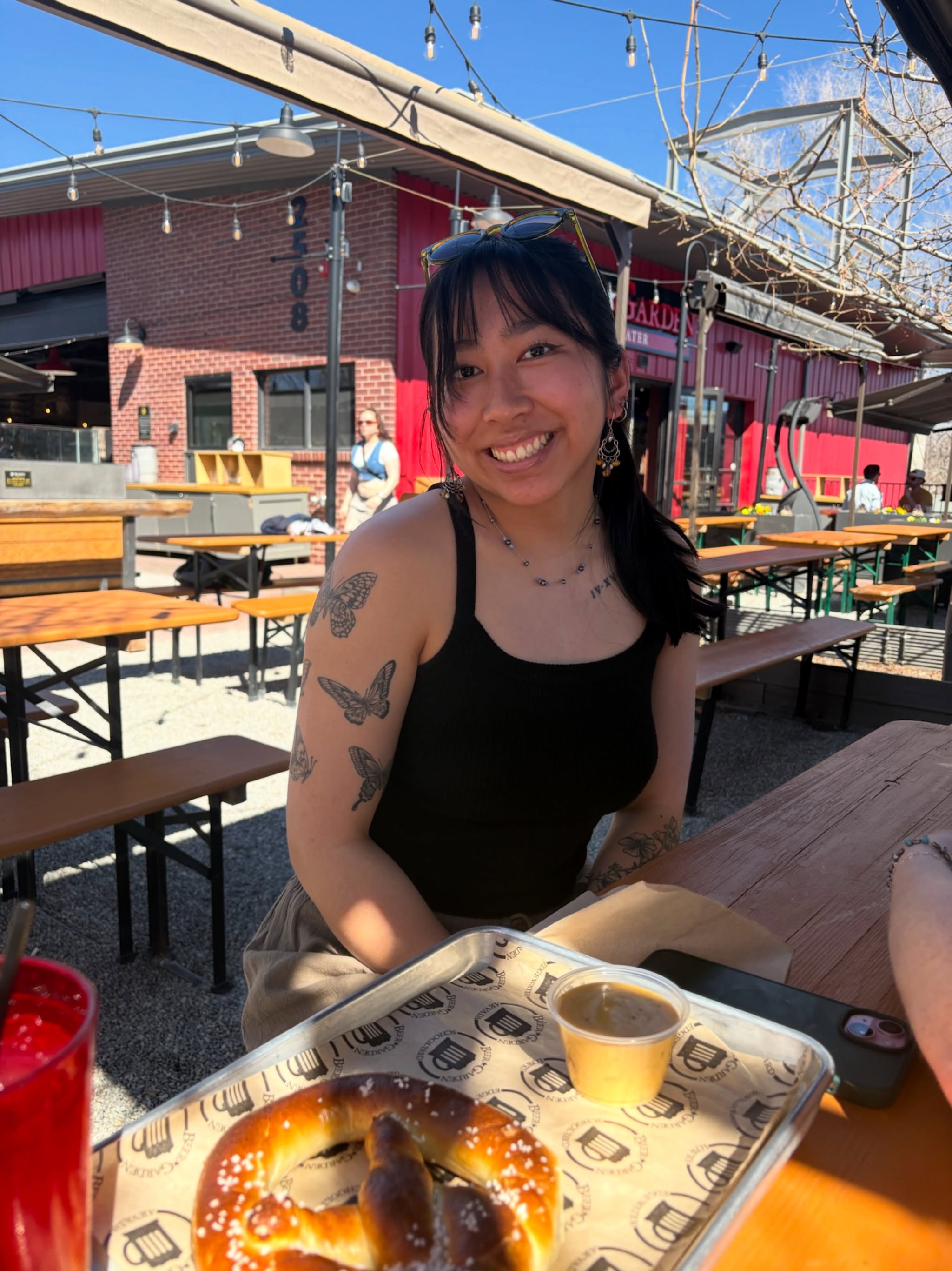 It’s time for another employee spotlight✨ Meet Sarah, our awesome Host/Beer Wall Ambassador and a true gem of the Golden Mill family 🍻
A little bit about Sarah:
• I’m originally from Washington, and I’ve called The Golden Mill home for just over a year now!
• My favorite part is meeting new people and working alongside my amazing coworkers — every shift feels like showing up for family.
• When I’m not at the Mill, you can find me exploring downtown Golden on foot or grabbing dinner at Nosu Ramen — it’s a go-to for me.
• My go-to order? A Gojira roll from Sushi Sora paired with the Stem Blueberry Lime Cider. Trust me, it’s a combo worth trying.
Next time you’re in, stop by the beer wall and show Sarah some love! She’s always welcoming in guests with a smile and keeping the good vibes flowing, and we’re so glad she’s part of the crew! 🙌