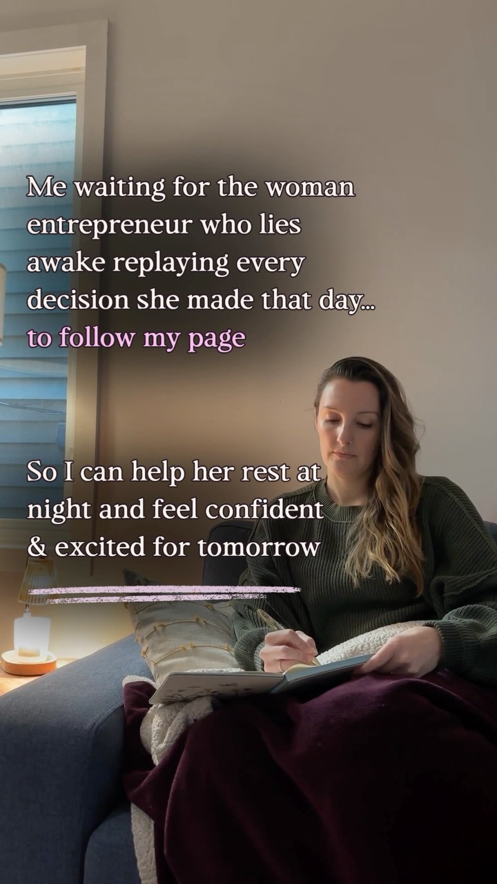 Follow @heather_lil if you’re a woman entrepreneur who’s tired of second-guessing her decisions.
😰 You no longer want to lay awake at night wondering “What if I get it wrong? What if I mess this up?”
Follow @heather_lil and I’ll show you how to rest at night and wake up excited for your day ahead.
Confident, quick decisions are possible 💪.
#entrepreneur #secondguessing #howtostopstressing