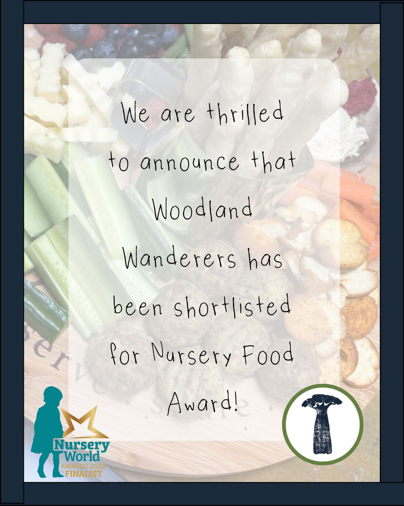 We are so happy to announce that we have been shortlisted for the Nursery Food Award for the Nursery World Awards 2026!