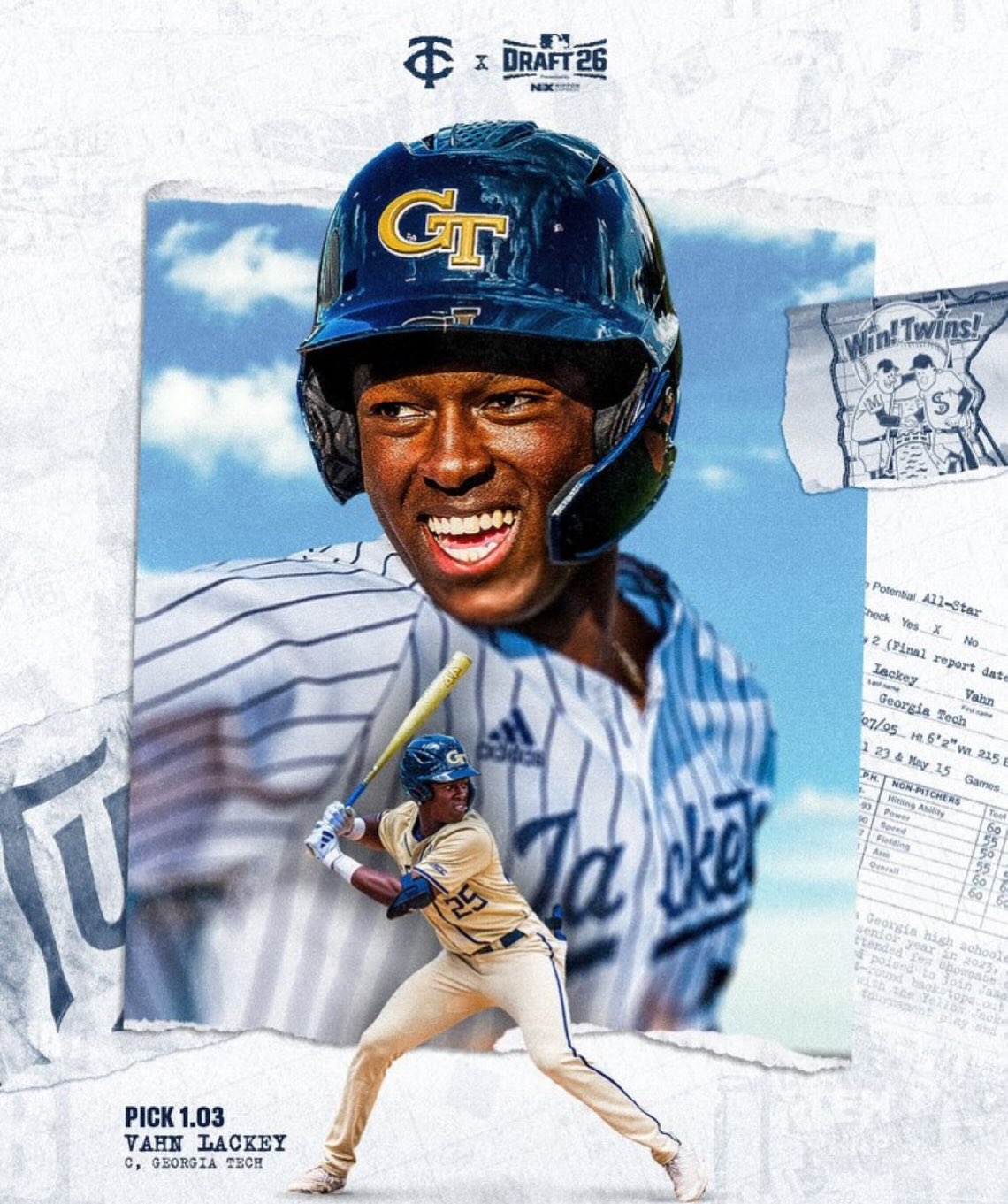 SO PROUD OF MY CLUB FOR THIS MONUMENTAL DRAFT PICK!! @twins
🚨 Player Spotlight: Vahn Lackey 🚨
From an under-the-radar high school recruit to one of the top prospects in the 2026 MLB Draft, Vahn Lackey’s journey is a reminder that hard work and development can change everything.
The Georgia Tech catcher put together a dominant junior season, earning ACC Defensive Player of the Year, the Johnny Bench Award, and recognition as one of college baseball’s premier all-around players. At the plate, he combined power, discipline, and athleticism while proving to be one of the game’s elite defensive catchers. (USA Baseball)
But what makes Lackey’s story even more inspiring is his path. He didn’t receive his first Division I scholarship offer until his senior year of high school. Instead of letting that define him, he kept working—and turned himself into one of the most complete players in college baseball. (South Side Sox)
For young athletes, Vahn Lackey is proof that rankings don’t determine your future. Your work ethic, commitment, and belief in yourself do.
💪 Trust the process.
⚾ Keep developing.
⭐ Your opportunity will come.
#MLBDraft #VahnLackey #GeorgiaTech #Baseball #Catcher PlayBall KidsOnFirst FutureStars BlackBaseball BaseballDevelopment