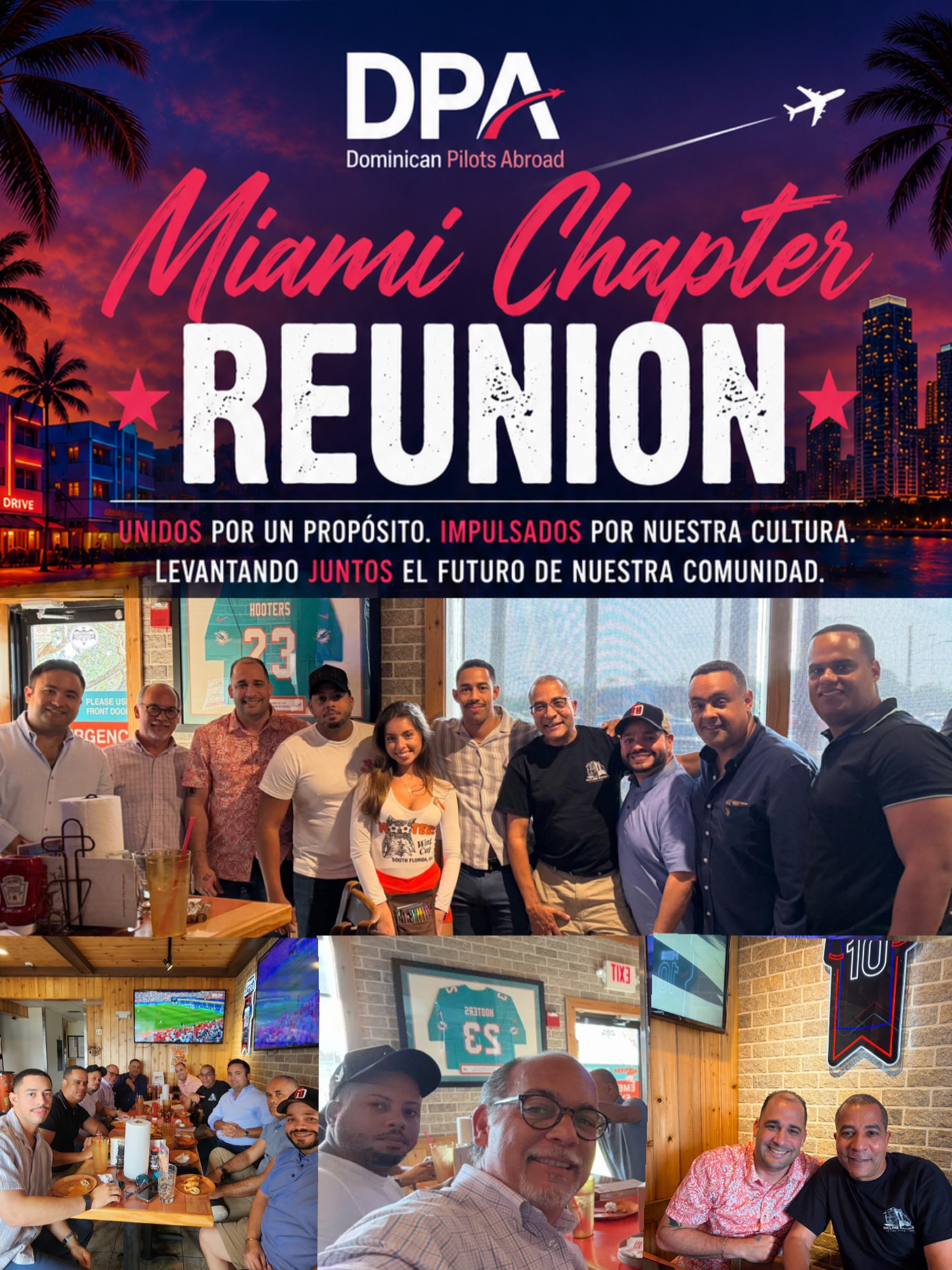 Miami showed up. 🇩🇴🌴✈️🇺🇸
From the cockpit to Ocean Drive, the mission stays the same. Build relationships, create opportunities, and make sure the next generation knows they have a place in aviation.
This wasn’t just dinner. It was over 150 years of combined aviation experience around one table. Captains, mentors, friends, and leaders sharing stories, opening doors, and strengthening a community that feels like family.
That’s the Dominican way. Big dreams. Strong culture. Even stronger people.
Thank you to everyone who joined us and continues to prove that no matter where we fly, we’ll always find our way back to each other.
One city. One community. One mission.
See you at the next Miami Chapter Reunion.
🌴🇩🇴✈️🇺🇸
#DominicanPilotsAbroad #DPAMiami #Miami #305 #Aviation