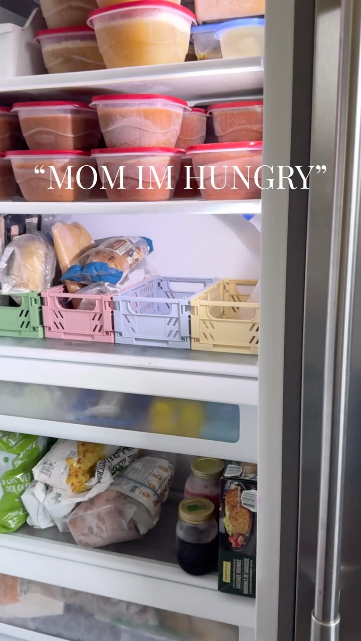 The four words that can turn a perfectly good summer day into a kitchen marathon. “ MOM IM HUNGRY”
So every summer I get organized, and I mean really organized.
The freezer is stocked with smoothie essentials the kids can grab themselves. They love making their own (10/10 do recommend). Baking staples so I can whip up homemade snacks on my own terms and freeze them for later. Ready to go meals so that after a full day in the pool, dinner actually runs smooth before running to summer sports.
The fridge has fruits and veggies washed, prepped and at their level. Perfect to pair with self served yogurt and cheese. No asking, no waiting, no “MOM I’M HUNGRY” the minute I’m finally sitting down.
The goal was never to leave my kitchen cause I genuinely love being in it. The goal is to choose when I’m there, not be summoned to it at all hours!
Everything you see is linked in my Amazon storefront in bio, the containers, the crates, all of it. Your summer should be spent at the pool, not managing hunger on demand do check it out!