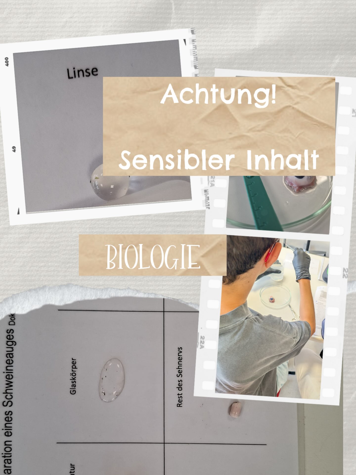 Biologieunterricht 7&8 • Untersuchung Schweinelunge und Auge 👁️ 🫁 #toniturekrealschule #biologie #unterricht