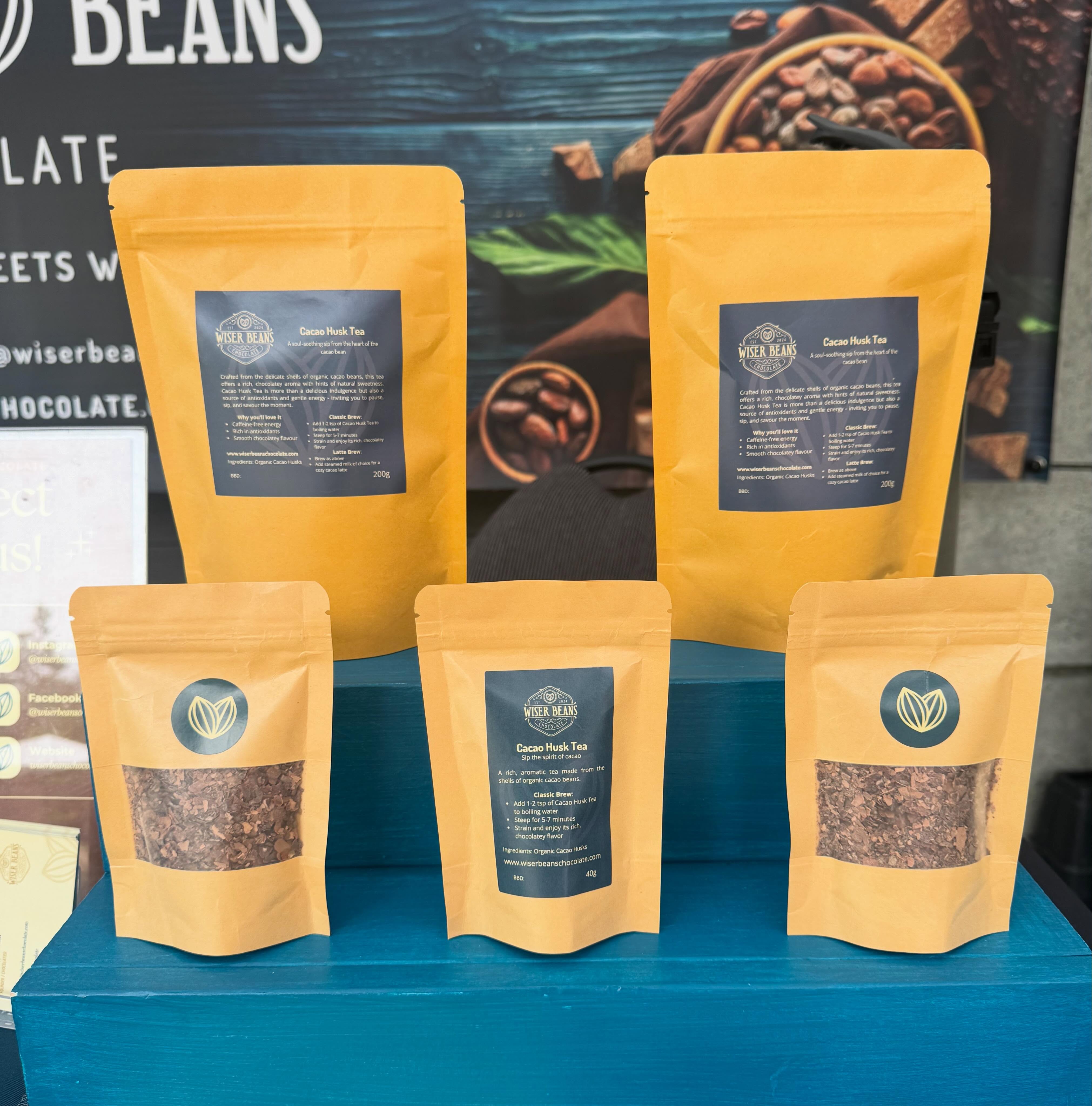 Don’t Toss the Good Stuff… Brew it ☕️🍫
Most people know cacao for chocolate - but few know about cacao husk tea.
The husk is the outer shell removed during the bean-to-bar chocolate-making process, and it creates a naturally rich, chocolatey herbal tea that’s packed with goodness.
✨Why athletes are loving cacao husk tea:
- ⚡️natural theobromine for smooth, long lasting energy- without the jitters of coffee
- ❤️ Rich in antioxidants that help combat oxidative stress from intense training.
- 💧A nourishing way to stay hydrated while enjoying a delicious chocolate aroma.
- 🩸Naturally contains minerals like magnesium and potassium that support normal muscle and nerve function.
- 🌱Light, comforting, and naturally low in calories with no added sugar.
Whether you’re warming up, recovering after a workout, or simply looking for a mindful afternoon pick-me-up, cacao husk tea offers a gentle way to fuel your day.
✨Stop by our booth at farmers markets for a sample and discover chocolate in a new way.
.
.
.
#wiserbeanschocolate #cacaohusktea #naturalenergy #functionalfood #athletefuel