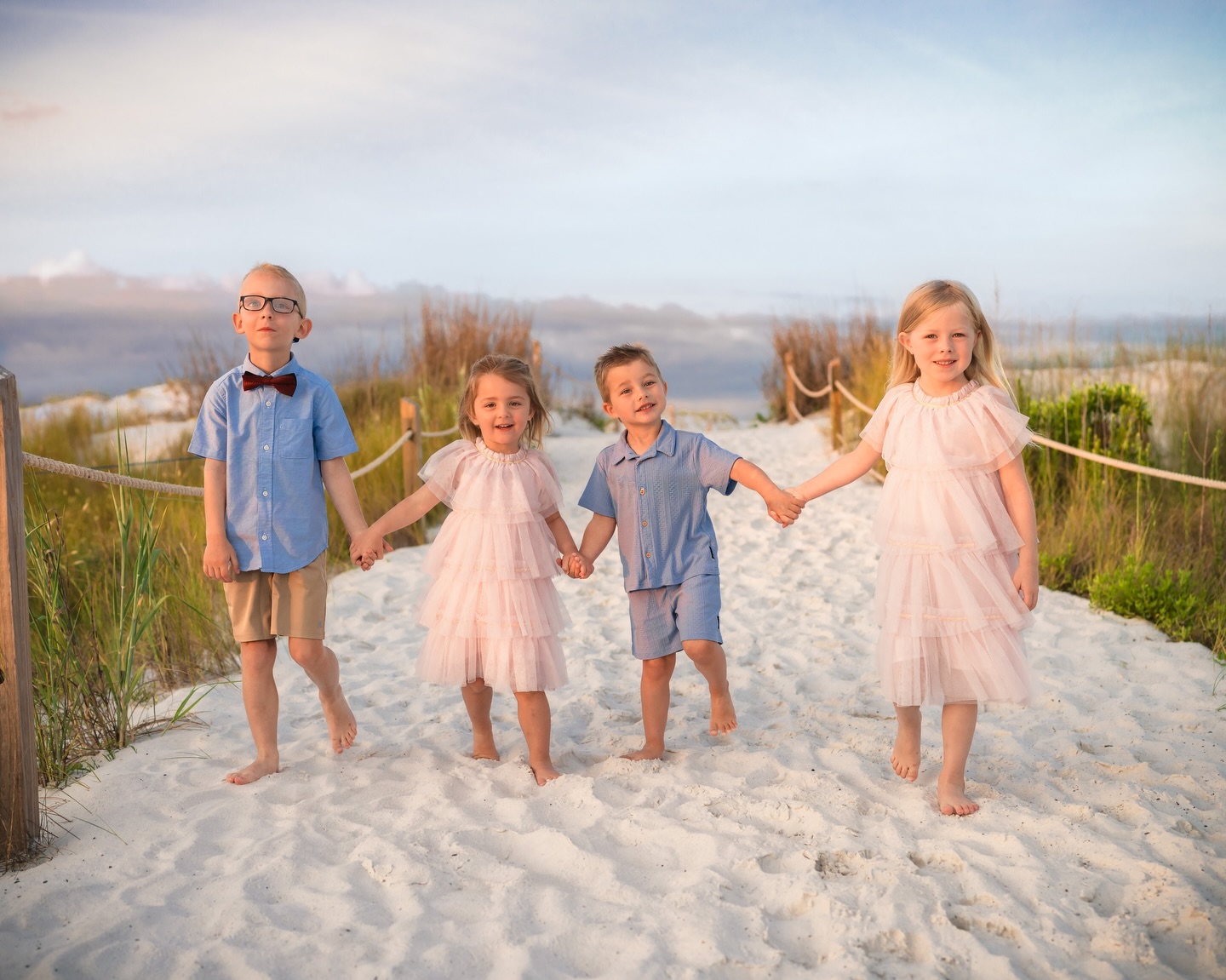 This Okaloosa Island family session reminded me that sometimes the best memories begin with a change of plans. Four littles, one proud grandma, and a sunrise worth waking up for...🤍
This sweet family wasn’t supposed to meet me at sunrise.
After keeping a close eye on the weather, we decided an early morning was a much better choice than risking storms with four little grandbabies.
I’d make that same decision every single time.
Instead, we were rewarded with beautiful water, soft pastel skies, lots of laughter, and one six-year-old who proudly wore the bow tie he picked out himself. 😂
Theo, you stole the show.
I already have so many favorites, and I can’t wait to share the rest with this wonderful family.
💛
Save this if you’re planning a family vacation to the Emerald Coast.
#OkaloosaIslandFamilyPhotos
#FortWaltonBeachPhotographer
#EmeraldCoastFamilyPhotographer
#RHowardPhotography
#FloridaBeachFamilyPhotos