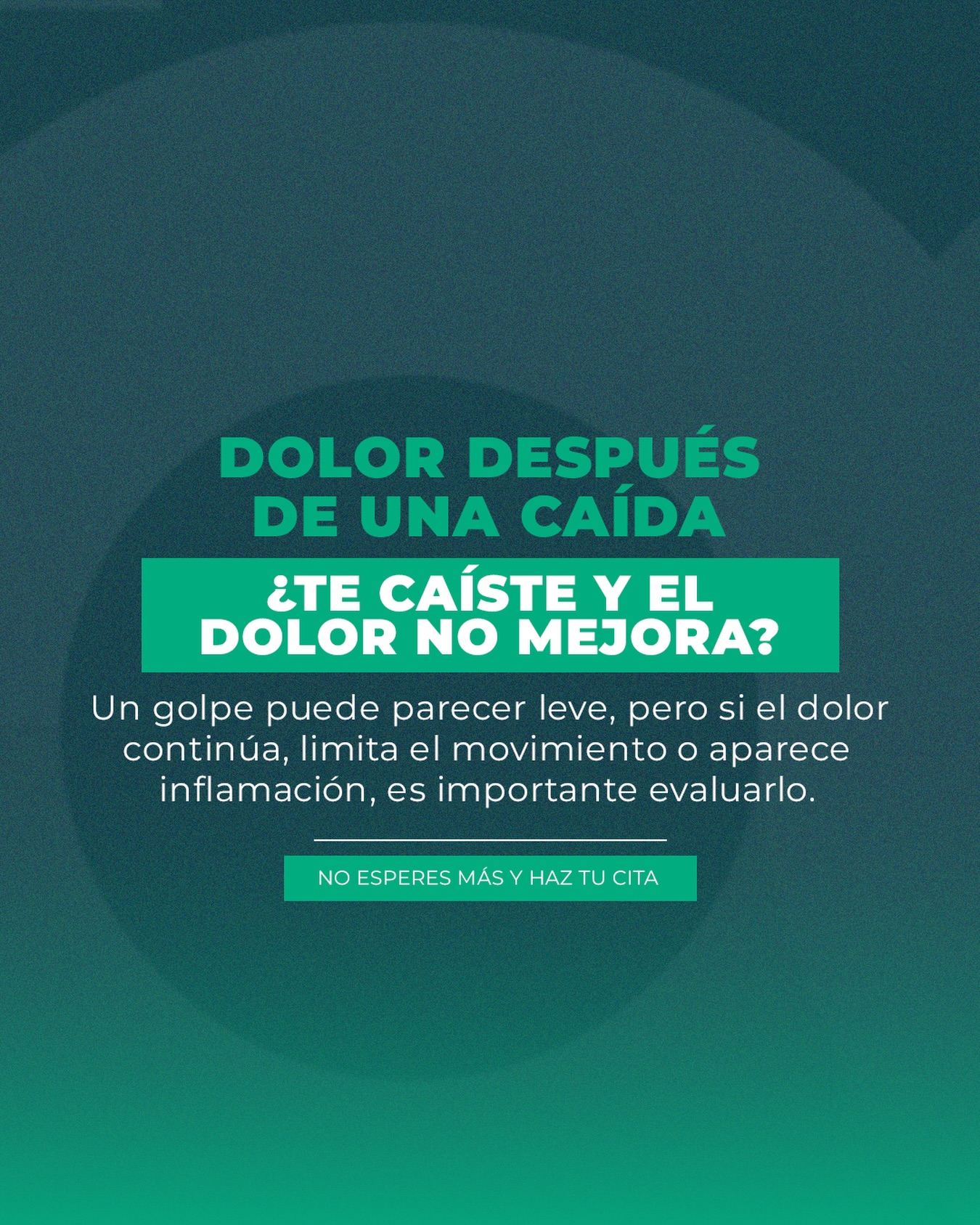 Caerse puede pasar. Ignorar el dolor, no. 🩺
Si tuviste una caída y todavía sientes molestia al caminar, moverte o apoyar alguna parte del cuerpo, una revisión médica puede ayudarte a encontrar el tratamiento adecuado.
📍 Clínica TOA
📞 02 247 3002 / 02 247 8381 / 098 454 5467