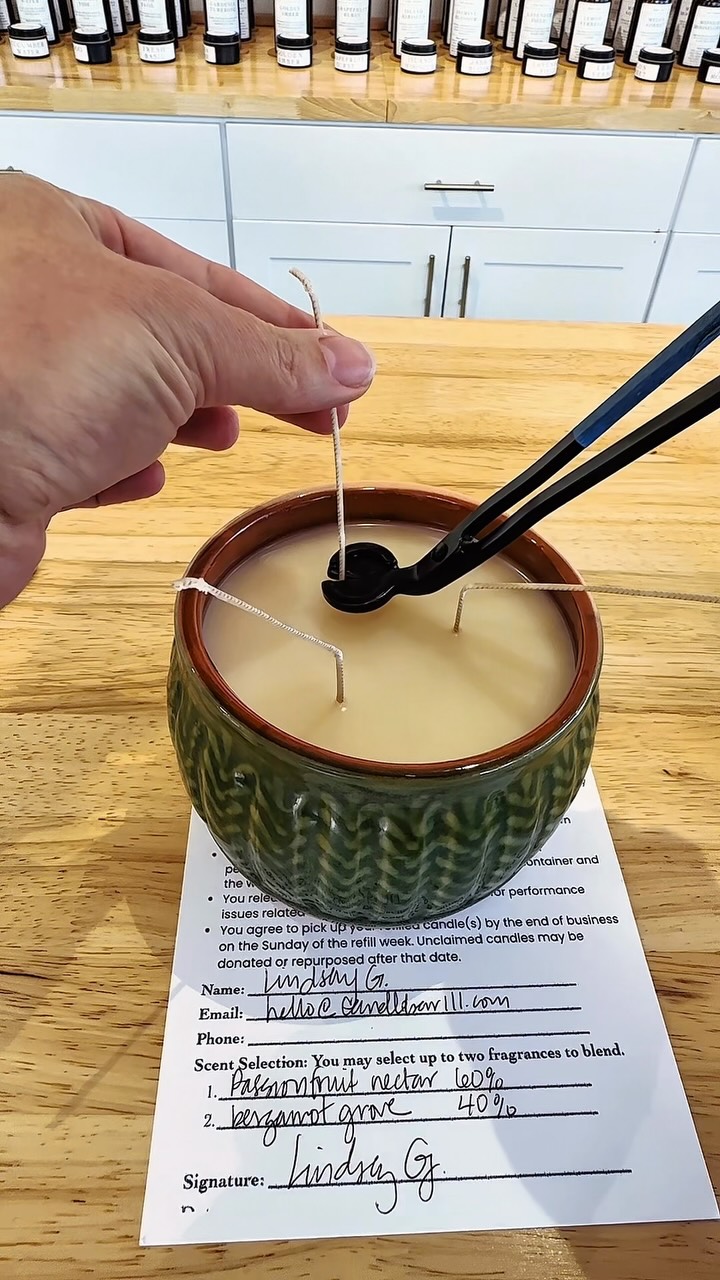 Wondering how Candle Refill Day works? It’s easier than you think!
Here’s how it works:
• Bring us your clean, empty candle vessel.
• We’ll measure it and calculate exactly how much wax it needs.
• Choose your favorite fragrance blend from our scent bar.
• We’ll hand-pour your new candle in the studio.
• Come back later that day to pick up your freshly refilled candle!
Join us for our Special Weekend Refill Day this Sunday, July 12th, happening all day.
✨ RSVP on our website to be entered to win a FREE 9 oz candle refill!
Whether it’s one of our vessels or one from another favorite brand, we’ll give it a new life with a fresh pour and a scent you’ll love.
See you Sunday! 🤍
#CandleRefill #RefillDay #CandleBar111 #SustainableLiving #ShopLocalSB