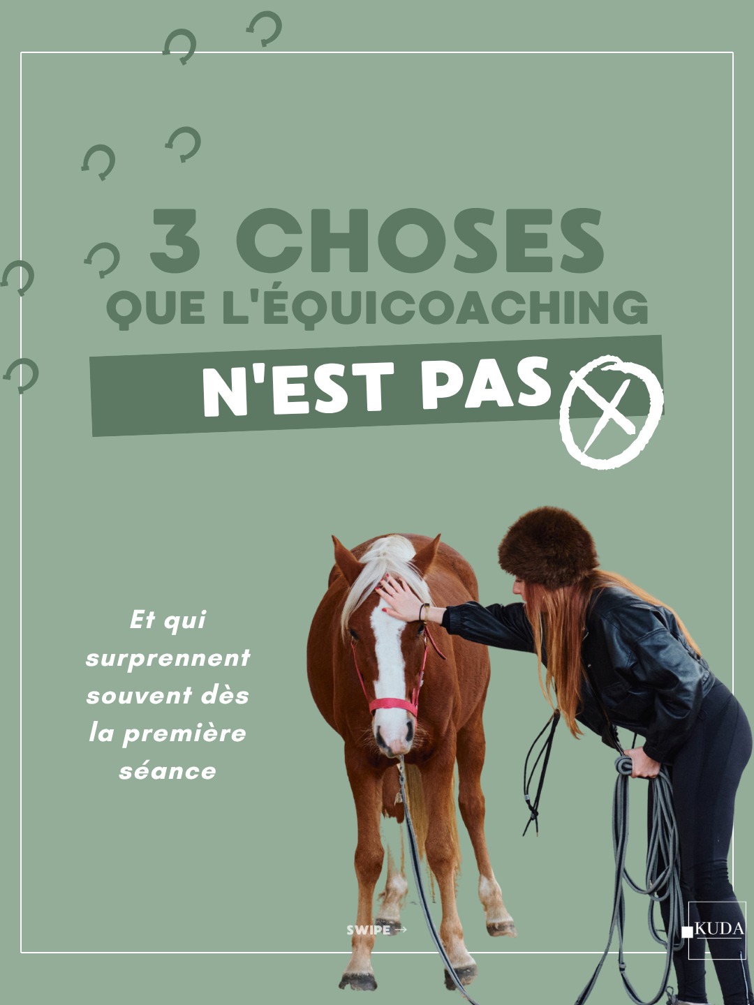 "L'équicoaching, c'est quoi exactement ?" 🐴
C'est une question que l'on me pose très souvent.
Contrairement aux idées reçues, il n'est pas nécessaire de savoir monter à cheval… ni même d'être passionné par les chevaux !
L'équicoaching est une expérience qui permet de mieux comprendre son fonctionnement, de prendre du recul et de développer ses compétences personnelles ou professionnelles, grâce aux interactions avec le cheval.
👉 Et toi, quelle était ton idée reçue sur l'équicoaching avant de découvrir ce carrousel ?
#equicoaching #chevaux #développementpersonnel #coaching #intelligenceemotionnelle #kuda