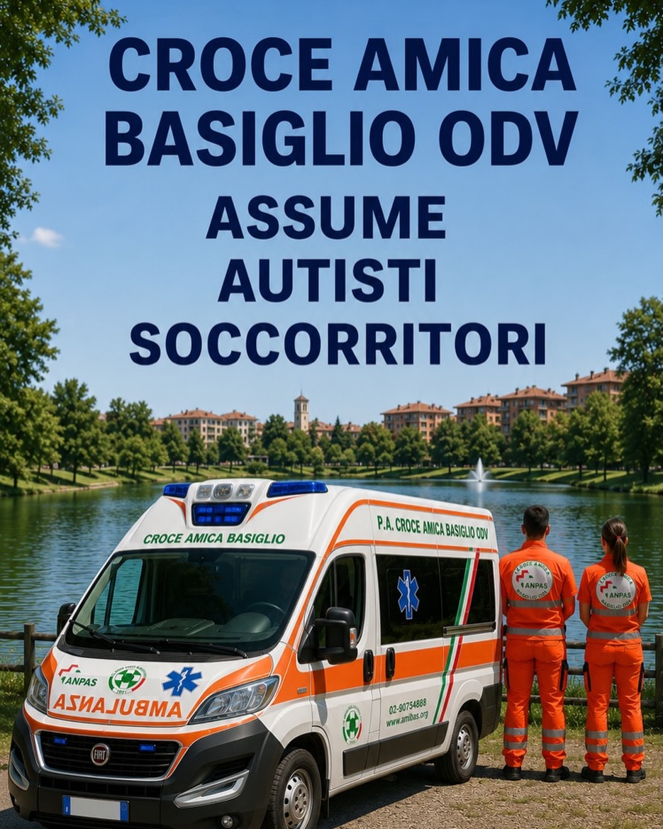 Anche con l’estate alle porte, la crescita della nostra Associazione non rallenta. Per questo siamo alla ricerca di un SOCCORRITORE o di una SOCCORRITRICE da inserire in organico con la qualifica di dipendente AUTISTA SOCCORRITORE e/o RPCO.
*Mansione principale* 🚑
- Soccorso Sanitario in Emergenza-Urgenza extraospedaliera
*Mansioni secondarie, occasionali* ♿
- Assistenza sanitaria a eventi e manifestazioni
- Trasporti sanitari e sanitari-semplici
*Requisiti minimi* 💼
- Qualifica di Soccorritore-Esecutore rilasciata da AREU Lombardia
- Retraining DAE e riqualificazione SSE in corso di validità
- Esperienza di almeno 12 mesi nella mansione di RPCO
- Almeno un servizio di emergenza urgenza svolto negli ultimi 6 mesi
- Disponibilità al lavoro su turni diurni feriali e festivi
- Idoneità alla mansione senza limitazioni
*Requisiti preferenziali* 📊
- Esperienza di almeno 12 mesi come autista di emergenza
- Esperienza pregressa in associazioni ANPAS, Croce Rossa Italiana o Misericordia e Solidarietà
- Conoscenza di una o più lingue straniere
*Contratto* 📜
- CCNL ANPAS, Livello C1-C4 da definire secondo l’esperienza
- Tempo determinato o indeterminato secondo la disponibilità e le aspirazioni del/la candidato/a.
- Impegno settimanale: 38 ore + eventuali straordinari, su turni esclusivamente diurni.
- Sedi di Lavoro: Basiglio e Bubbiano
✉️ Gli interessati possono inviare la propria candidatura completa di curriculum vitae con fototessera a presidenza@amibas.org
In calce al CV si prega di inserire l’autorizzazione al trattamento dei dati personali ai sensi ai sensi del Decreto Legislativo 196/2003, coordinato con il Decreto Legislativo 101/2018, e dell’art. 13 del GDPR (Regolamento UE 2016/679) ai fini della ricerca e selezione del personale.
Il presente annuncio è rivolto ad entrambi i sessi, ai sensi delle leggi 903/77 e 125/91. Le sole persone ritenute in linea con i requisiti richiesti saranno contattate.