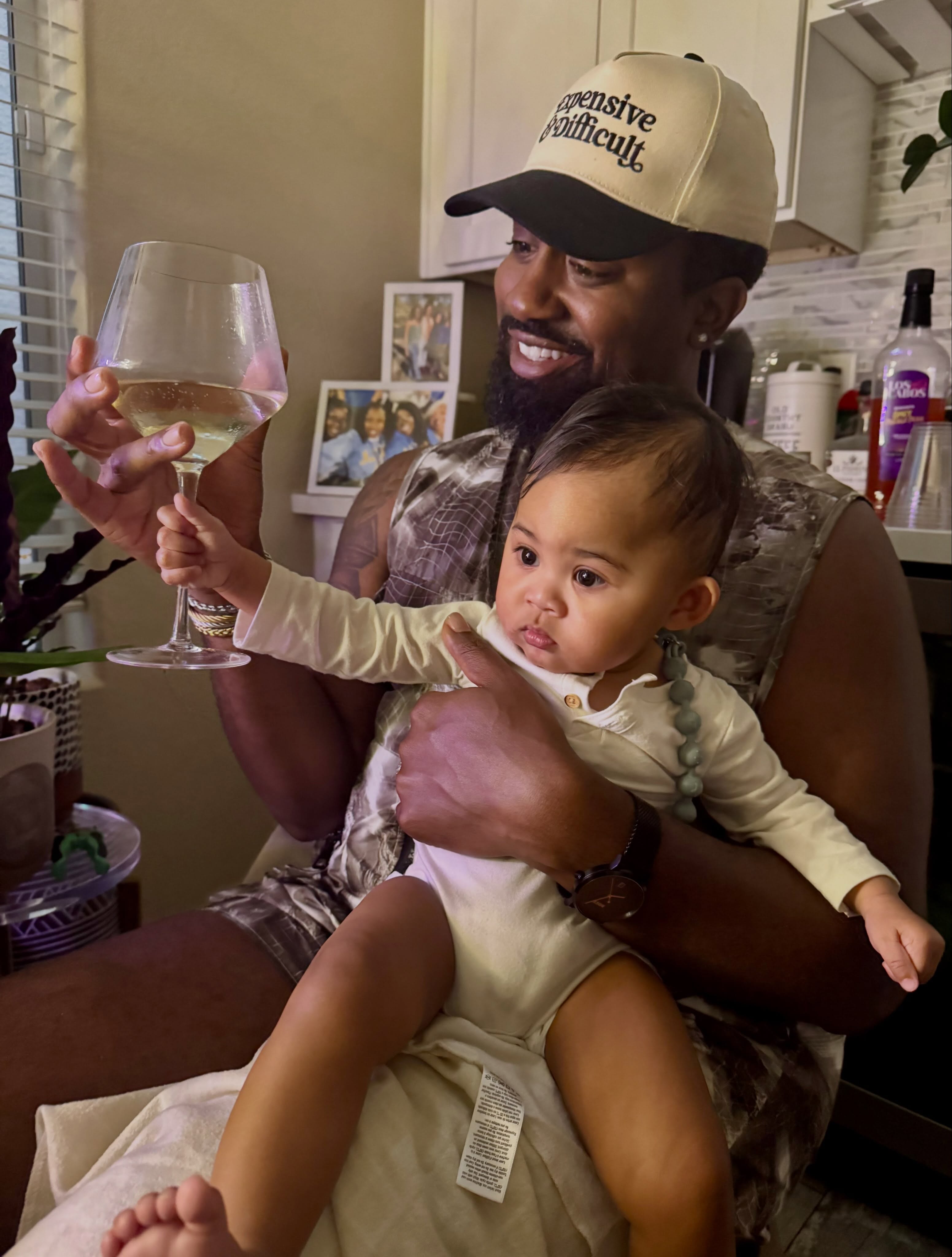 Literally one of THE CUTEST BABIES I have ever held! Congrats again to @anori05 & Anthony! #BabyofTheYear She kept reaching for my Champagne ! π₯ARE WE REALLY READY FOR A BABY IS THE QUESTION #babyfever #babiesofinstagram #explorepage