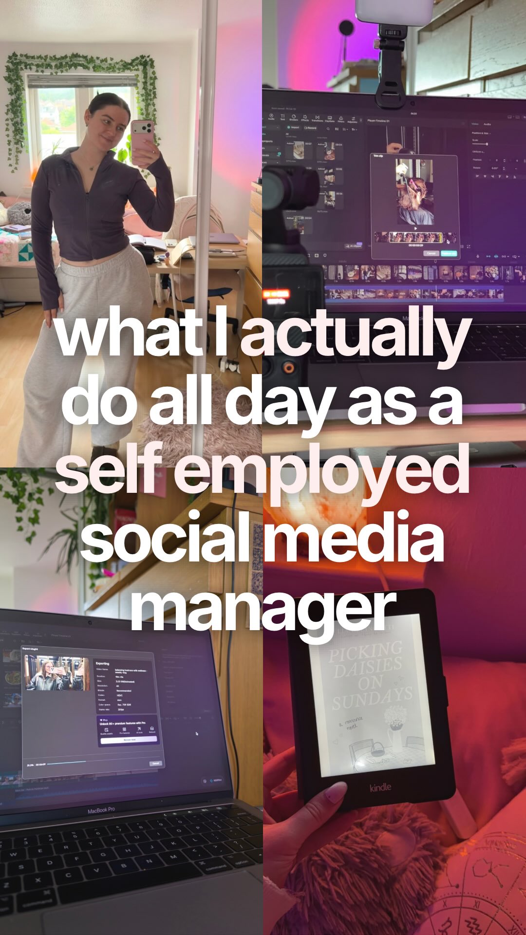 oh, you thought social media managers just posted on Instagram? 👀
come spend a realistic work from home day with me as a self-employed social media marketer, from client work and content creation to the cosy little moments that make me smile!! ☁️
What’s your absolute fave part of your job? I think mine is creating and shooting content 😌💻✨
#socialmediamanager #dayinthelifevlog #socialmediamarketing #selfemployedlife