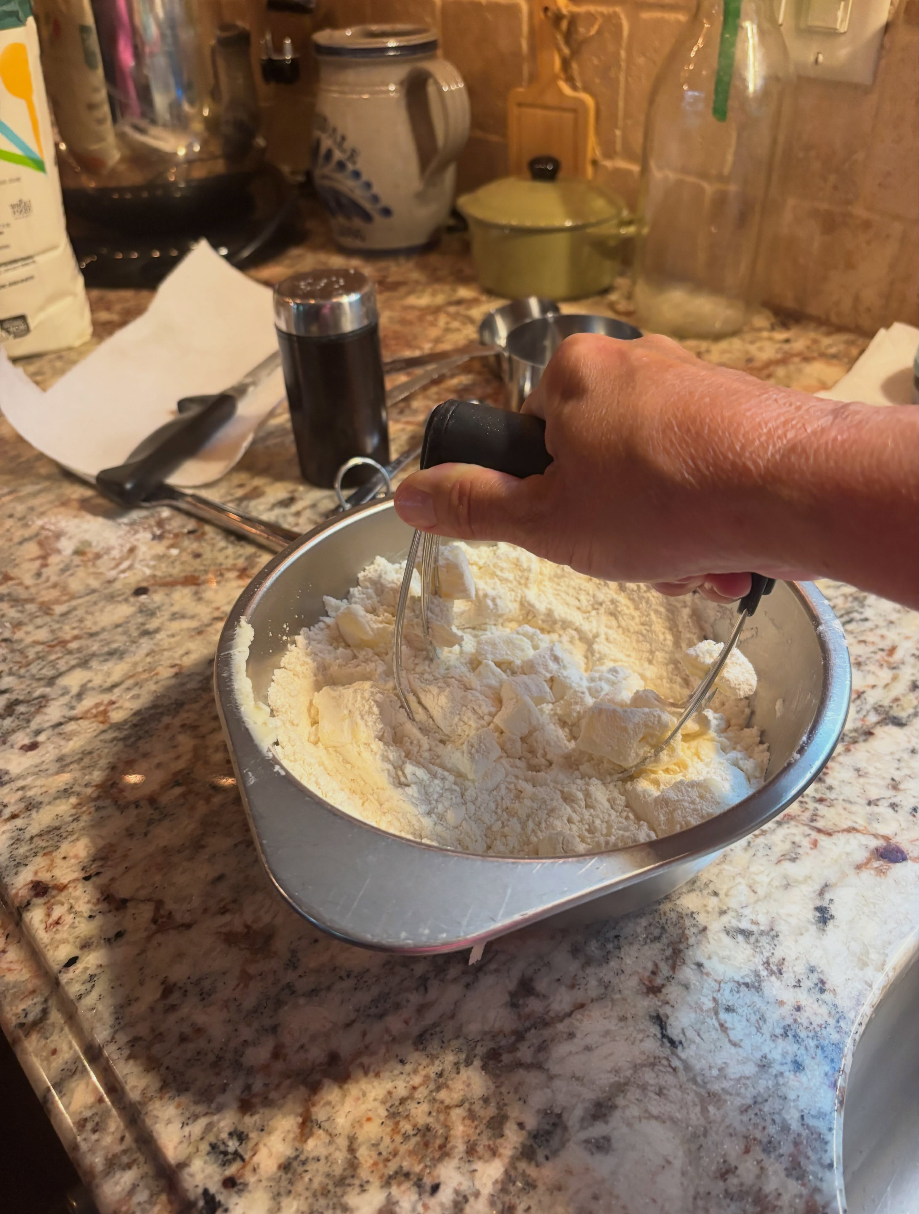 I’d like to say mom taught me how to make a summer peach pie… but she didn’t. Peach pie became my own tradition. 🍑 She was the maker of fall pies—apple and blueberry.
What she did teach me was how to make pie crust. Well… not her exact recipe. 😊 I traded the shortening we learned on for real butter, and Inever looked back.🧈
She would pull out the big metal bowl and worn rolling pin. Year after year, I sat patiently at the counter watching the magic unfold, studying her technique as she rolled out dough into those old metal pie tins.
Was every crust perfect? Not even close.
But she taught me something far more valuable:… pie dough is forgiving. If it tears, patch it. If it’s uneven cut it, keep the process moving forward. Once it bakes, something wonderful happens. The flaky, buttery yumminess far outshines any imperfections.🥧
Now, every time I serve pie, I find myself telling others, “Don’t be afraid of making homemade pie crust.”
Maybe that’s true for life, too.🤔
Let go of that perfectionism.
Messy action often creates the most beautiful results. No matter how real the struggle feels in the moment (and it does), there is beauty waiting on the other side.
So embrace the mess, roll the dough and trust that something beautiful is coming 🥧
#piecrust #lifelessons #trustthejourney
#bakingfromscratch messyactio