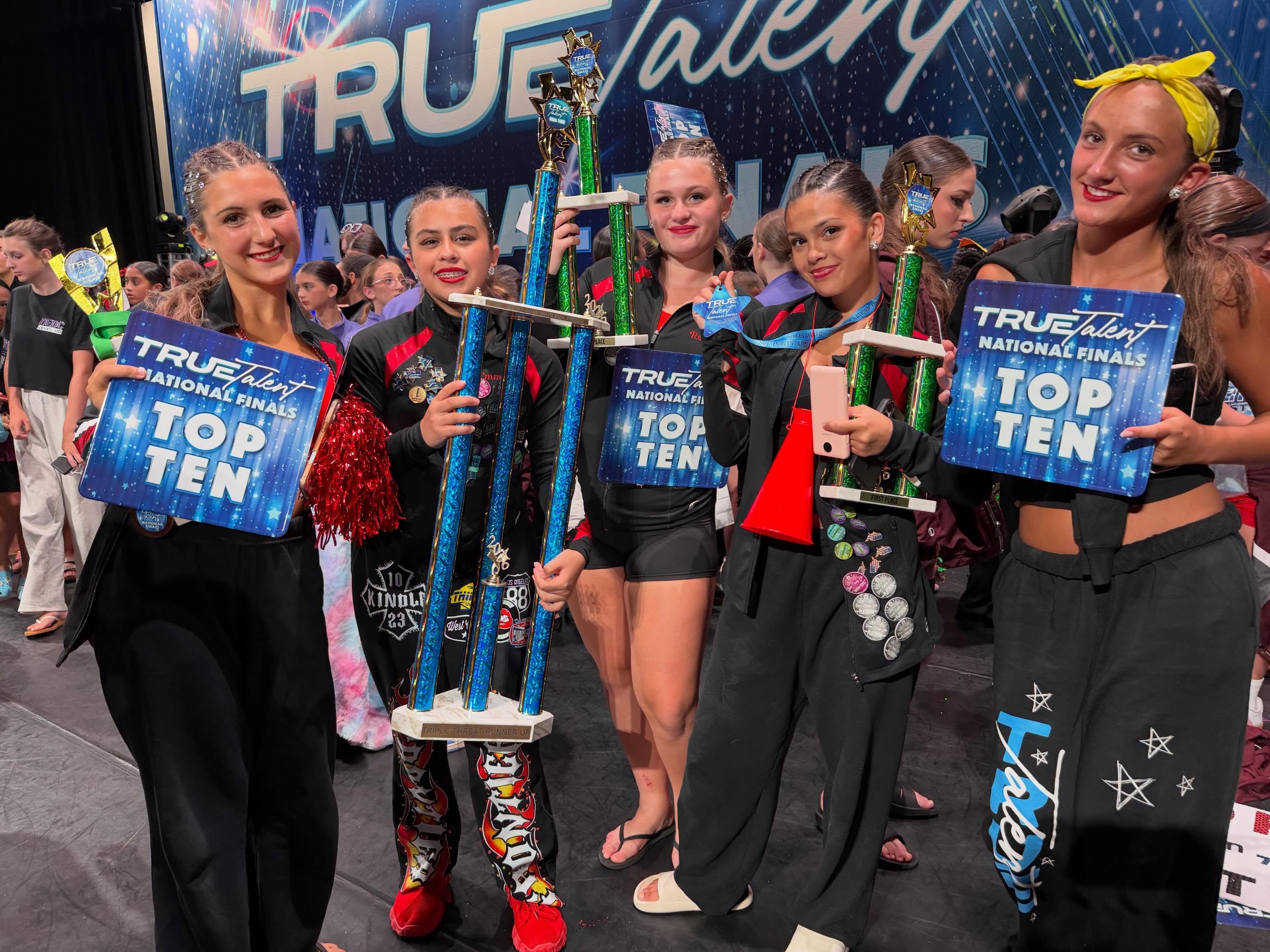 We’ll always be grateful of our nationals 2026 team who proudly represent Xtreme Rhythm as their second home, their dance family and most importantly “The Place You Love To Dance”. ❤️🖤
Watching our dancers grow in confidence, support one another, and leave everything on the stage is what this journey is all about.
To our dancers, families, and staff: thank you for your dedication, hard work, and endless support. the memories we shared this week will last a lifetime, the trophy’s are just the added bonus!
✨ Our Nationals Highlights: overall high score winners
🏆 Novice Tournament of Talent – Vogue
🏆 Intermediate Tournament of Talent – I Don’t Speak French 5th place
👑 Pageant Runner-Ups Eva M, Paulina T and Kaia C
🐢 Tina’s Troops dancers - Frankie, Lexie , Emma
❤️ Studio Award for Unbelievable Unison
⚔️Dance Warz - Eva , Alex and Reilly
🕺 our first ever parent lip sync challenge performance