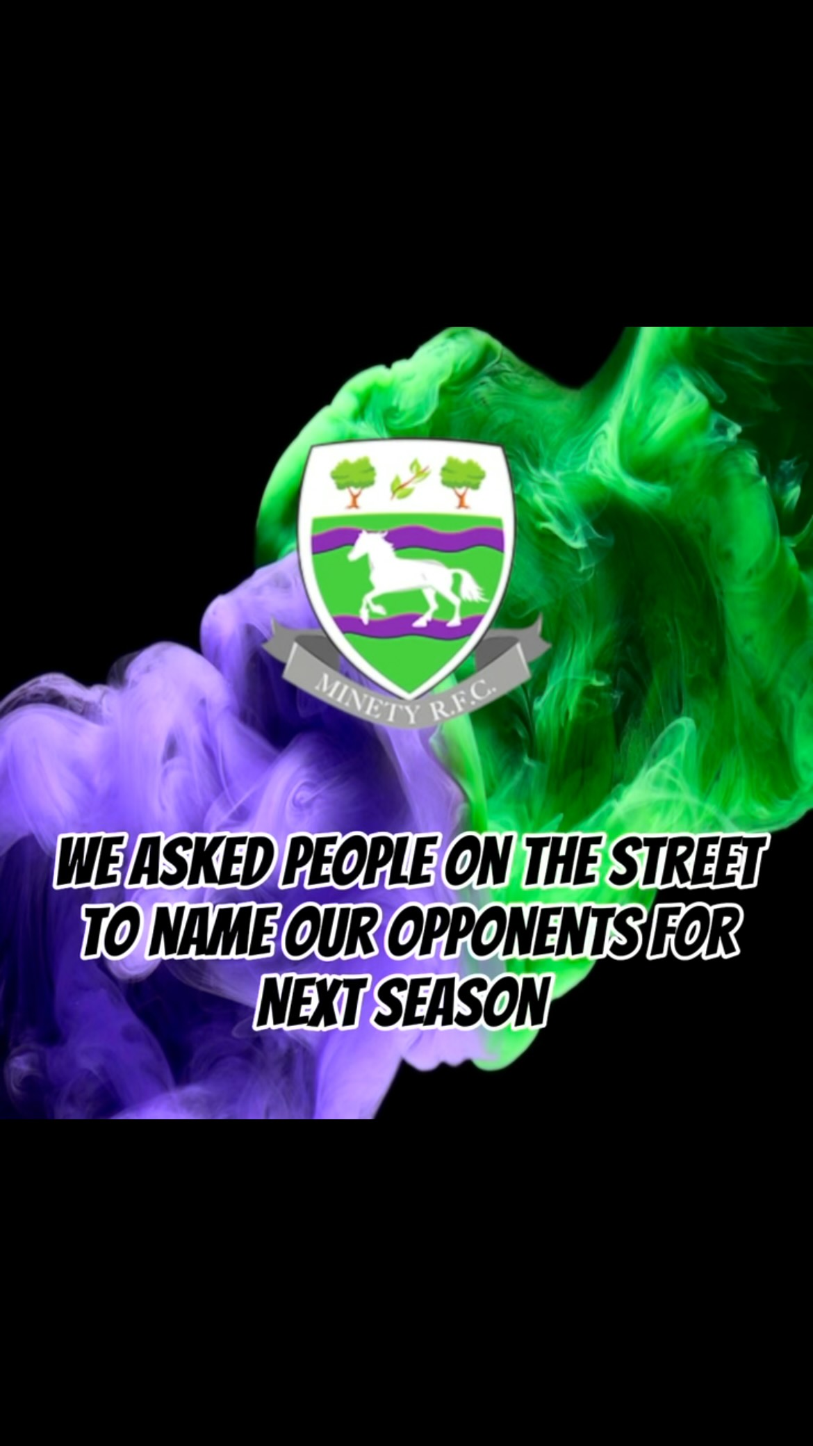 We hit the streets and asked people to name our opponents for next season… the answers did not disappoint. 😂