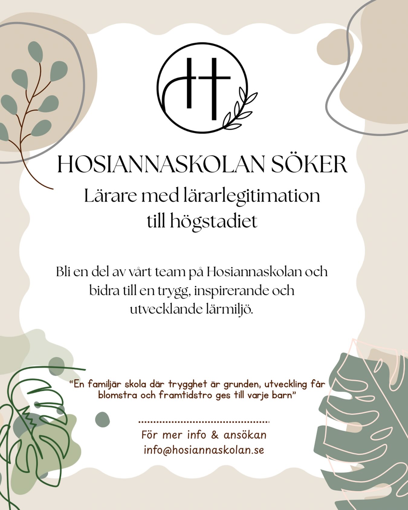 Vill du bli en del av vårt team?
Välkommen med din ansökan, eller kontakta rektor Magdalena för mer information.