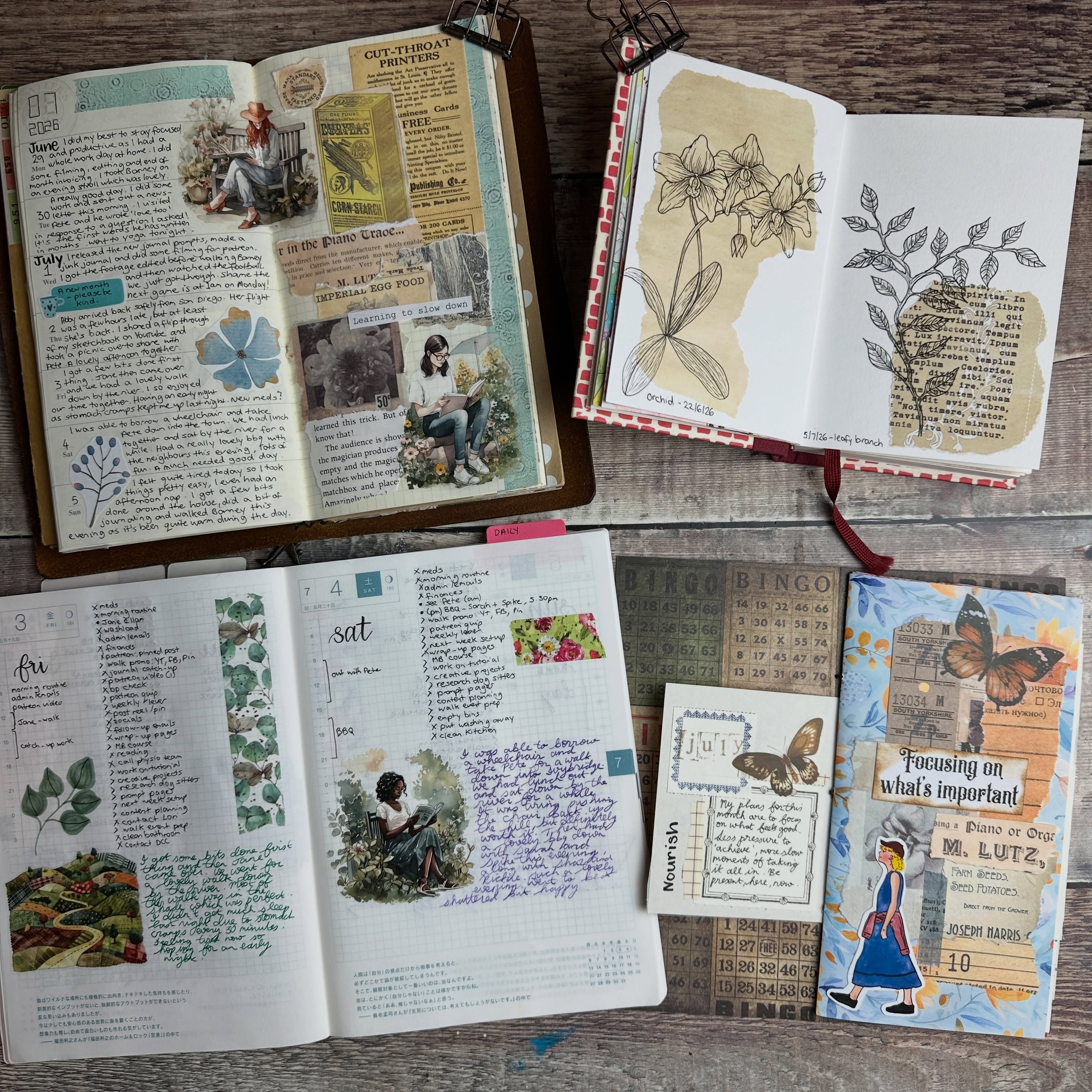 My journals from 2 weeks ago. I don’t know where the time goes 😅