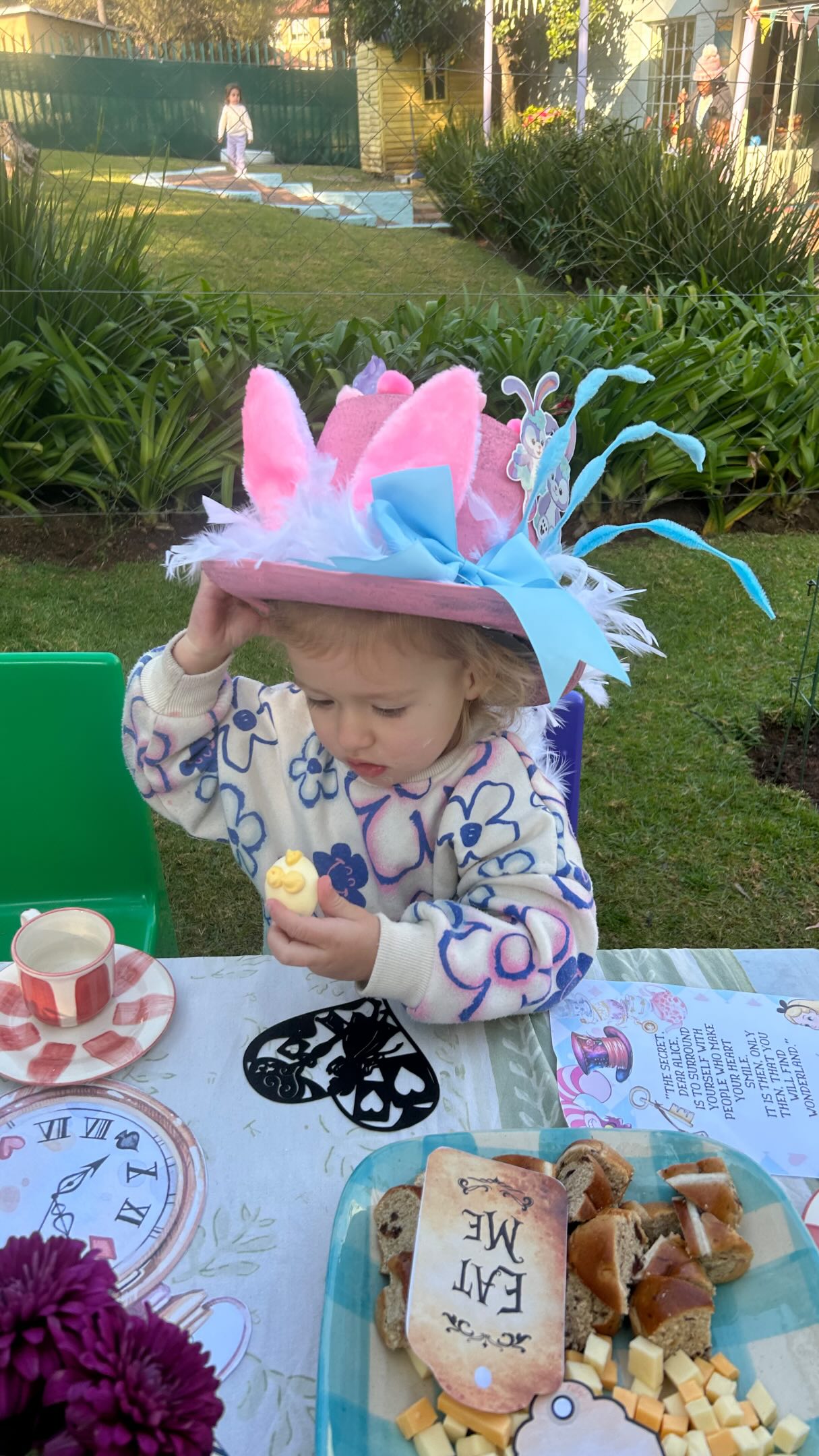A Celebration of Childhood, Nature and Togetherness 🌿
Our annual Mad Hatter's Tea Party was a truly special morning, thoughtfully prepared in the beauty of our garden.
The children arrived wearing the most creative and whimsical hats, each reflecting their own unique personality and bringing smiles to everyone around them. Beautiful tables were carefully set with fresh flowers displayed in teapots, delicate cups and saucers, and delicious treats shared amongst friends, creating an atmosphere of warmth, joy and celebration.
These special occasions are about so much more than a beautiful setting. They provide opportunities for children to develop confidence, practise grace and courtesy, strengthen friendships and experience the joy of gathering together in a calm and carefully prepared environment.
At Field and Study Montessori Preschool, we believe that childhood should be filled with meaningful experiences that nurture a sense of belonging, appreciation for beauty and a love of nature. It is these moments of connection, shared laughter and simple pleasures that become the memories our children carry with them for years to come.
A heartfelt thank you to our wonderful families for the incredible hats and delicious treats that made this celebration so memorable. 💚
#FieldAndStudyMontessori #NatureBasedLearning #MontessoriPreschool #preschool #playgroup