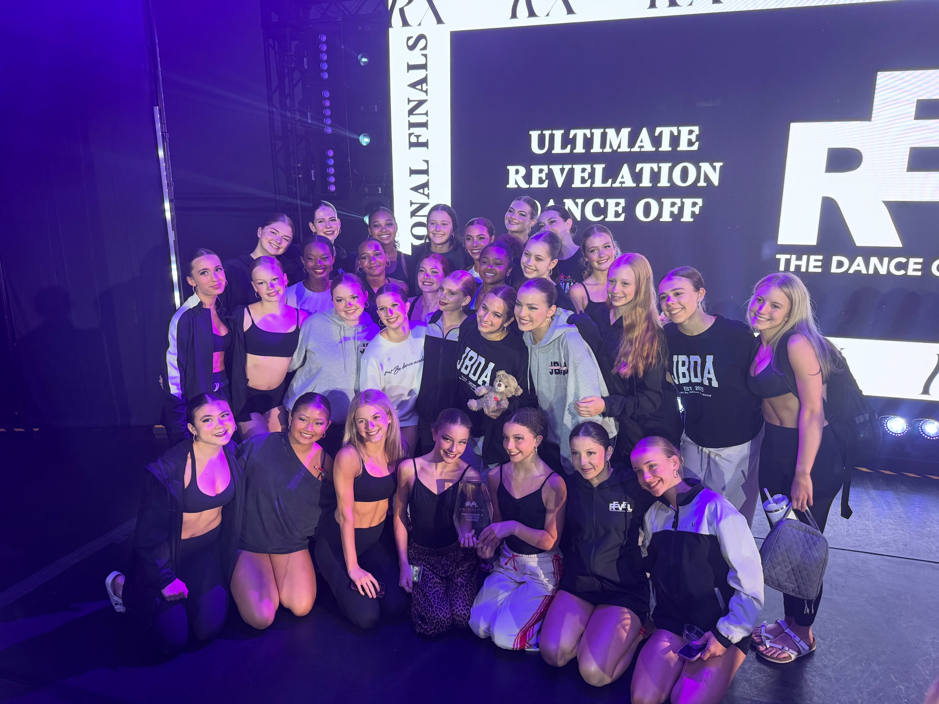 What a week it has been here at @reveldanceconvention nationals!! And it’s coming to an end😢. We are over the moon to say we are performing in the closing show gala with our dance “Starvation” by @sabphillip and danced by @justbe_seniorelite @justbe.teenselite 🫶🏼 Congrats dancers and we are so proud of your dedication and commitment to this whole week! So many amazing memories made and we couldn’t be more grateful for the classes, staff and experiences!
A huge congrats to some of our dancers for Top 20 EROTY
Seniors
Avery Bacon
Bridgette Henry
Juniors
Lilly Cavannah
Charlie Goodwin
Thank you @frankmusso for such an organized and seamless event! As well as @trevorsones and @funkyrbs for inspiring our dancers and bringing the hype this whole week!
Now onto the last night here! The Rev Carpet, Dinner, and the Gala! We can’t wait! JBDA LETS GO🖤🩷
