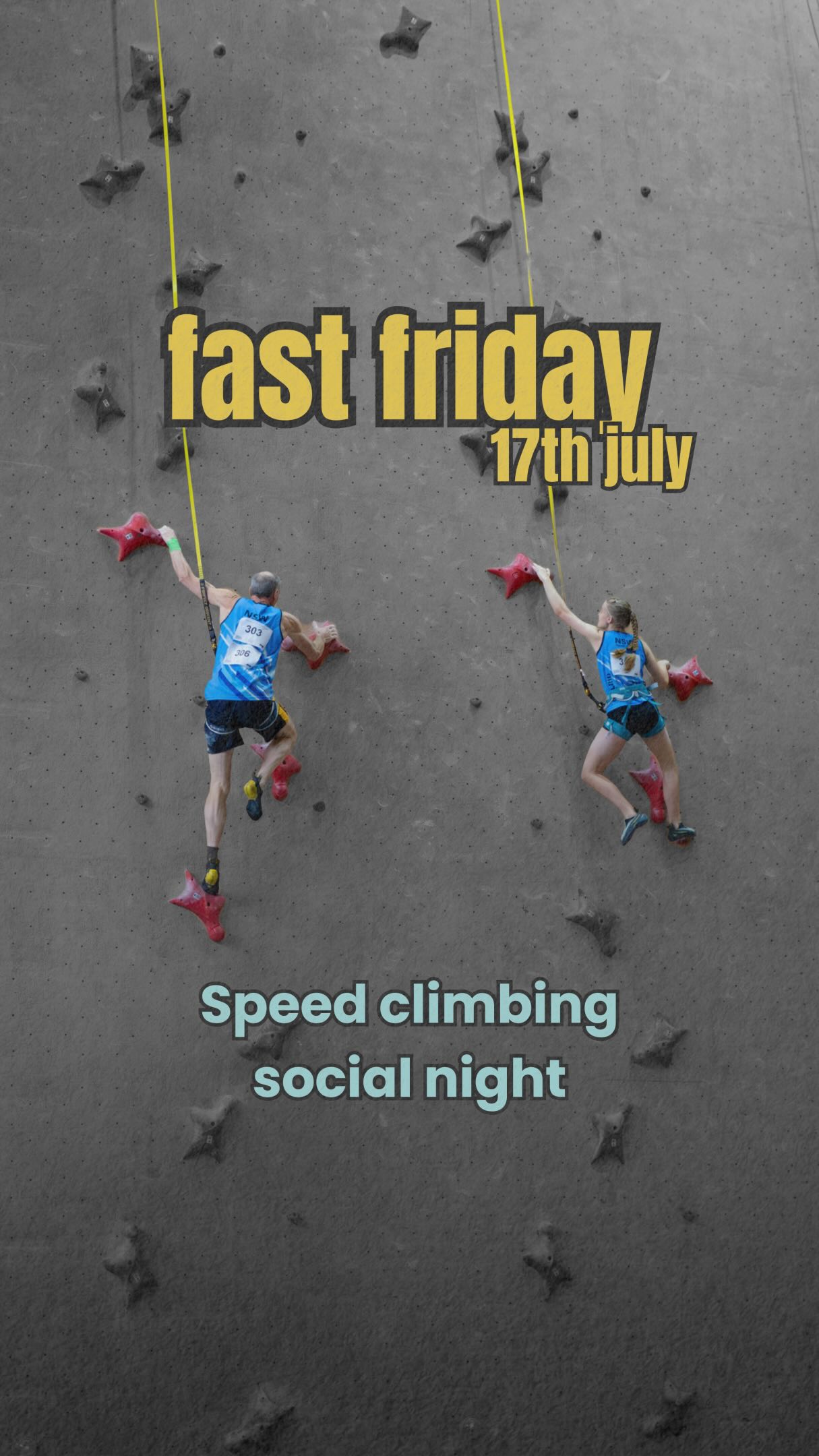 The speed climbing social night is fast approaching!
Climb faster than ever before and hang out with the amazing speed climbing team, who are more than happy to give you tips and tricks to speed climbing!
See you on Friday đ§
#elevateclimbingvillawood #speedclimbing