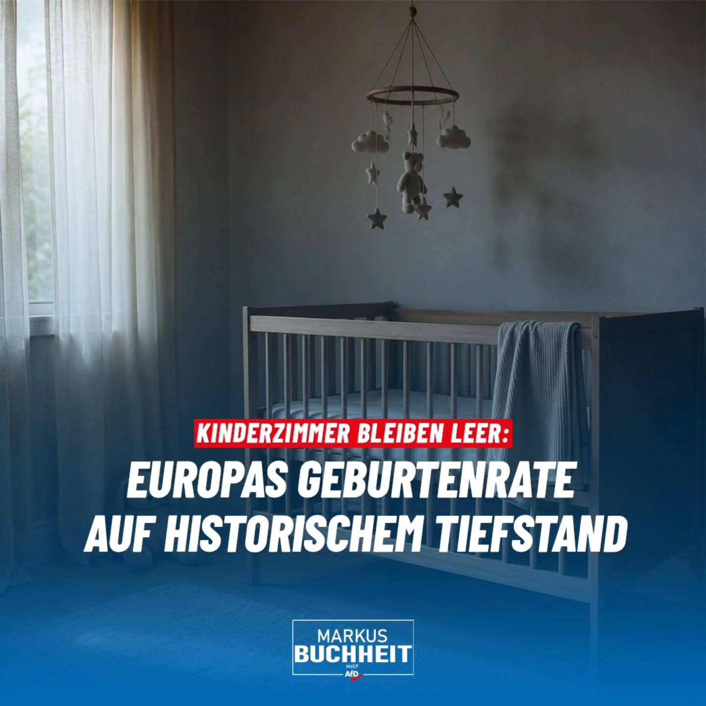 Mit nur noch 1,34 Kindern je Frau ist die Geburtenrate in der EU auf einen historischen Tiefstand gefallen. Kein Mitgliedstaat erreicht mehr das Niveau, das nötig wäre, um die Bevölkerung langfristig zu erhalten.
Die Folgen treffen Arbeitsmarkt, Pensionssysteme, Sozialstaat und Wettbewerbsfähigkeit.
Doch statt jungen Menschen die Familiengründung zu erleichtern, verwaltet Brüssel vor allem die Symptome. Leistbares Wohnen, finanzielle Sicherheit, familienfreundliche Steuern und echte Vereinbarkeit von Familie und Beruf bleiben oft bloße Versprechen.
Europa braucht eine Politik, die Familien als Fundament unserer Zukunft begreift. Denn die Zukunft Europas entscheidet sich nicht in neuen Brüsseler Behörden, sondern dort, wo junge Menschen den Mut und die Möglichkeit haben, eine Familie zu gründen.
