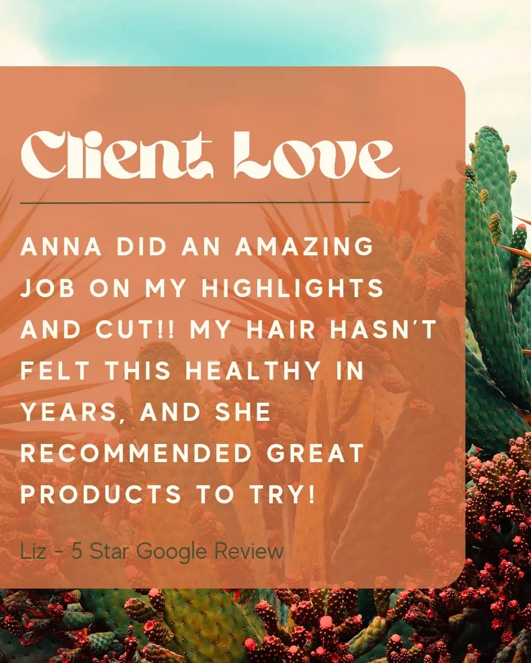 Anna is already getting great reviews! Come see her Thursday, Friday or Saturday for some amazing hair and a fun chat. Book through the link in our bio.