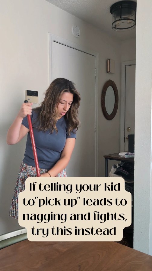 If asking your child to pick up their stuff ends up in nagging and frustration, steal my method instead.
I sweep everything into a pile (all toys included). Have her put away whatever she wants to keep. Sweep up the rest of the pile.
Having a clear objective of what they need to pick up, and a sense of urgency - pick up what you want to keep or it gets swept up - helps everything flow quicker.
It's like the nicer cousin of "pick up your crap or I'm going to throw it in the trash"
Unhinged and unconventional? Probably. Does it work? Every single time.