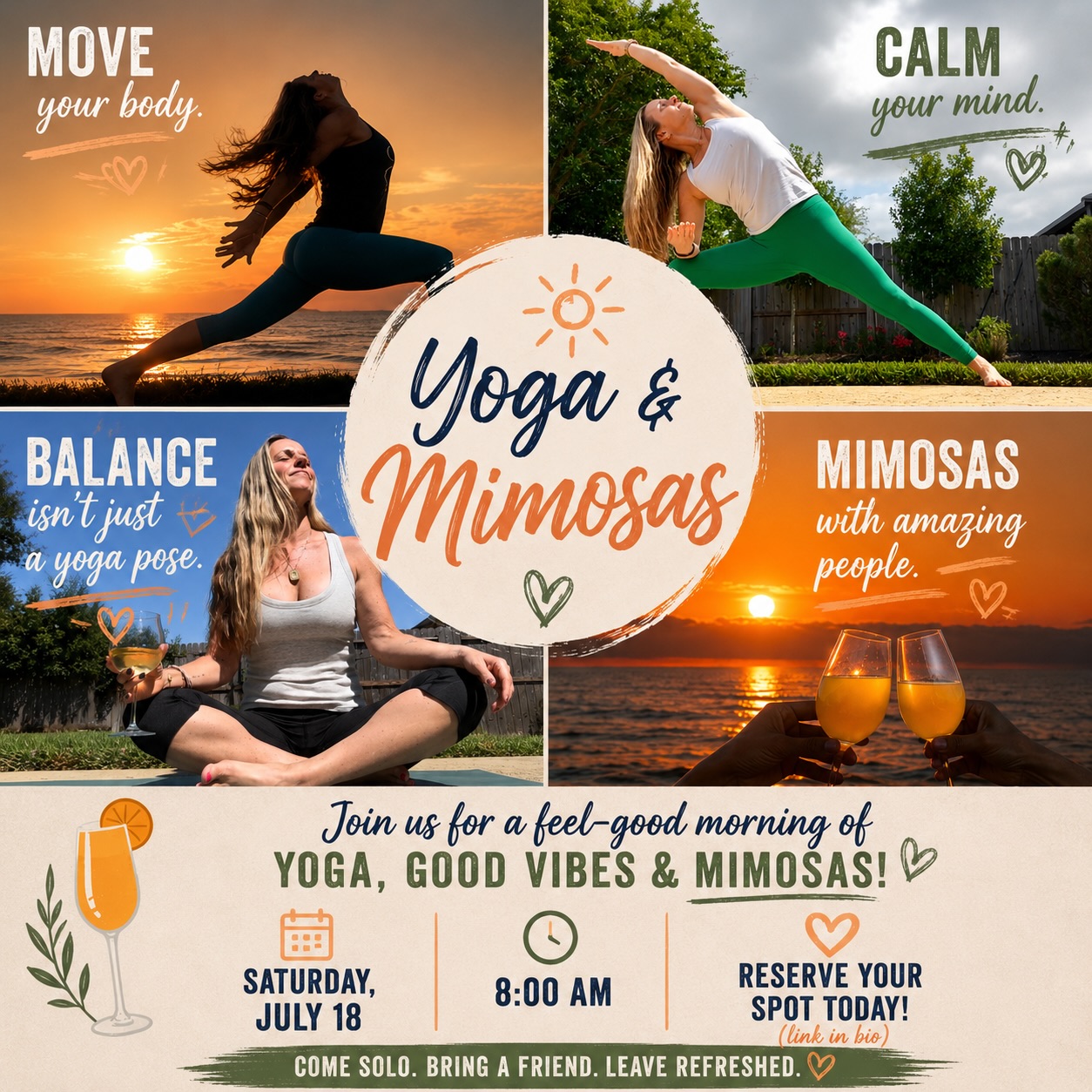 Come join in the fun! 🥂🧘🏼
Sign up to save your spot.
Link in stories and in bio!