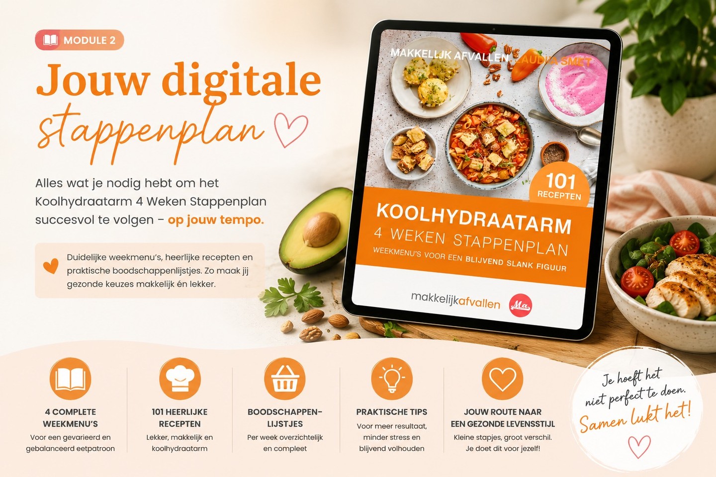 Afvallen hoeft niet saai te zijn. ❤️
Veel mensen denken dat gezond eten betekent dat je elke dag hetzelfde moet eten. Een droge salade, een bakje kwark en vooral veel discipline.
Gelukkig is dat een misverstand.
Juist als je geniet van wat je eet, houd je een gezonde leefstijl veel makkelijker vol. Daarom vind je in ons Koolhydraatarm 4 Weken Stappenplan niet alleen complete weekmenu's, maar ook meer dan 100 heerlijke recepten, praktische boodschappenlijstjes en handige tips die je stap voor stap op weg helpen.
Geen ingewikkelde regels.
Geen uren in de keuken.
Wel lekker eten, structuur en een plan dat je helpt om gezonde keuzes vol te houden.
Want blijvend resultaat begint niet met perfect eten.
Het begint met een manier van eten die bij je past.
💛 Benieuwd wat je allemaal in het Koolhydraatarm 4 Weken Stappenplan vindt? Bekijk het via de link in comments
#makkelijkafvallen #koolhydraatarm #gezondafvallen #afvallen #gezondeleefstijl #koolhydraatarmecepten #gezondeten #weekmenu #gezonderecepten #afslankentips