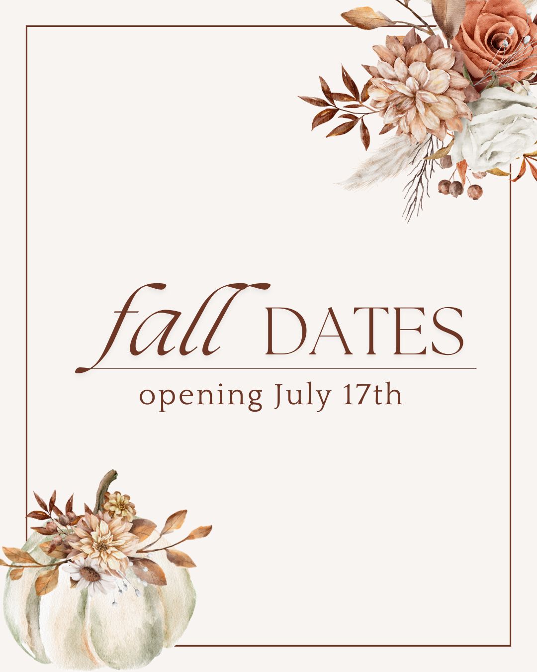 Fall Calendar opens for family, mini and senior photography July 17th to previous clients and our VIP list!
Never shot with us? There's still time to jump on the list! Link in bio.